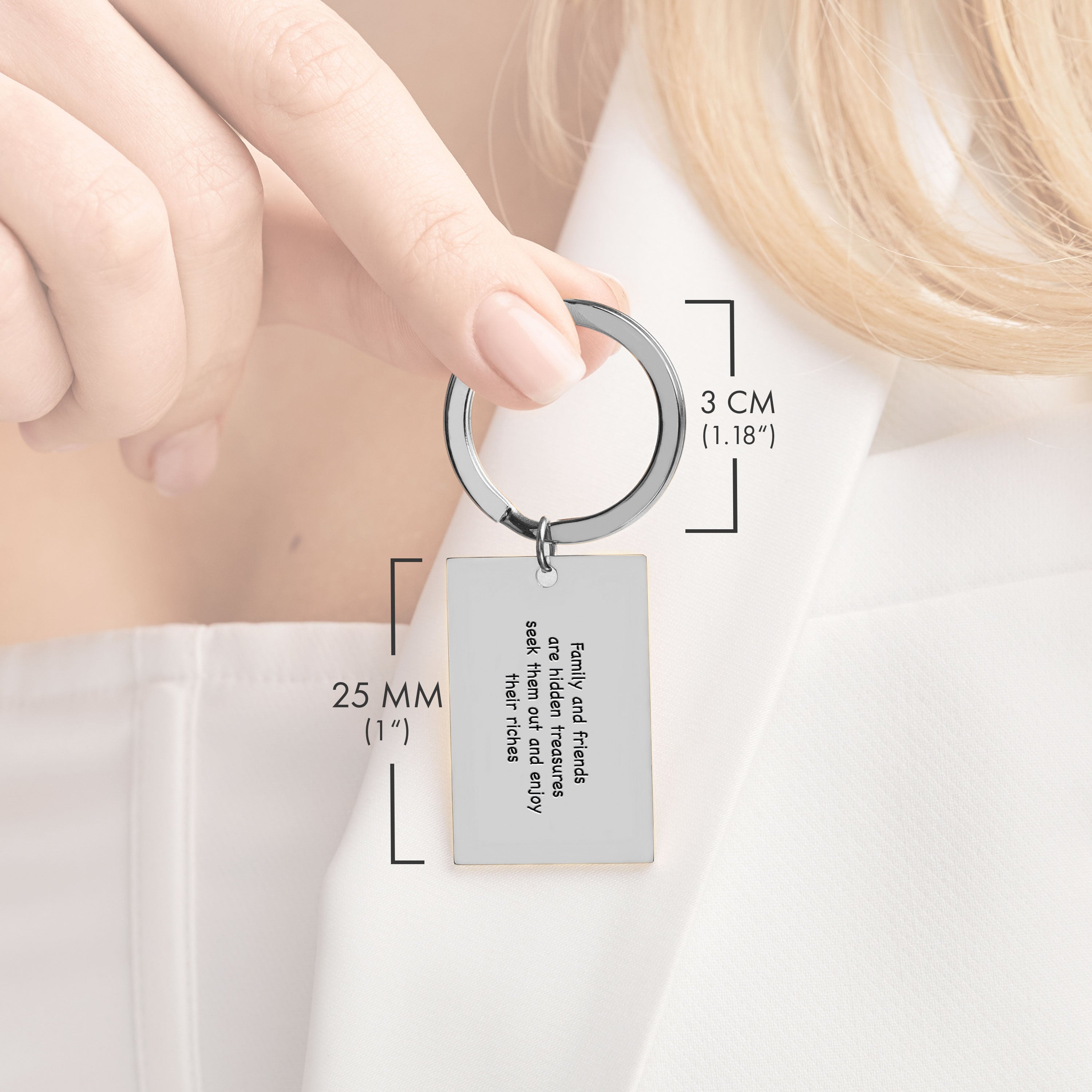 Rectangular keychain