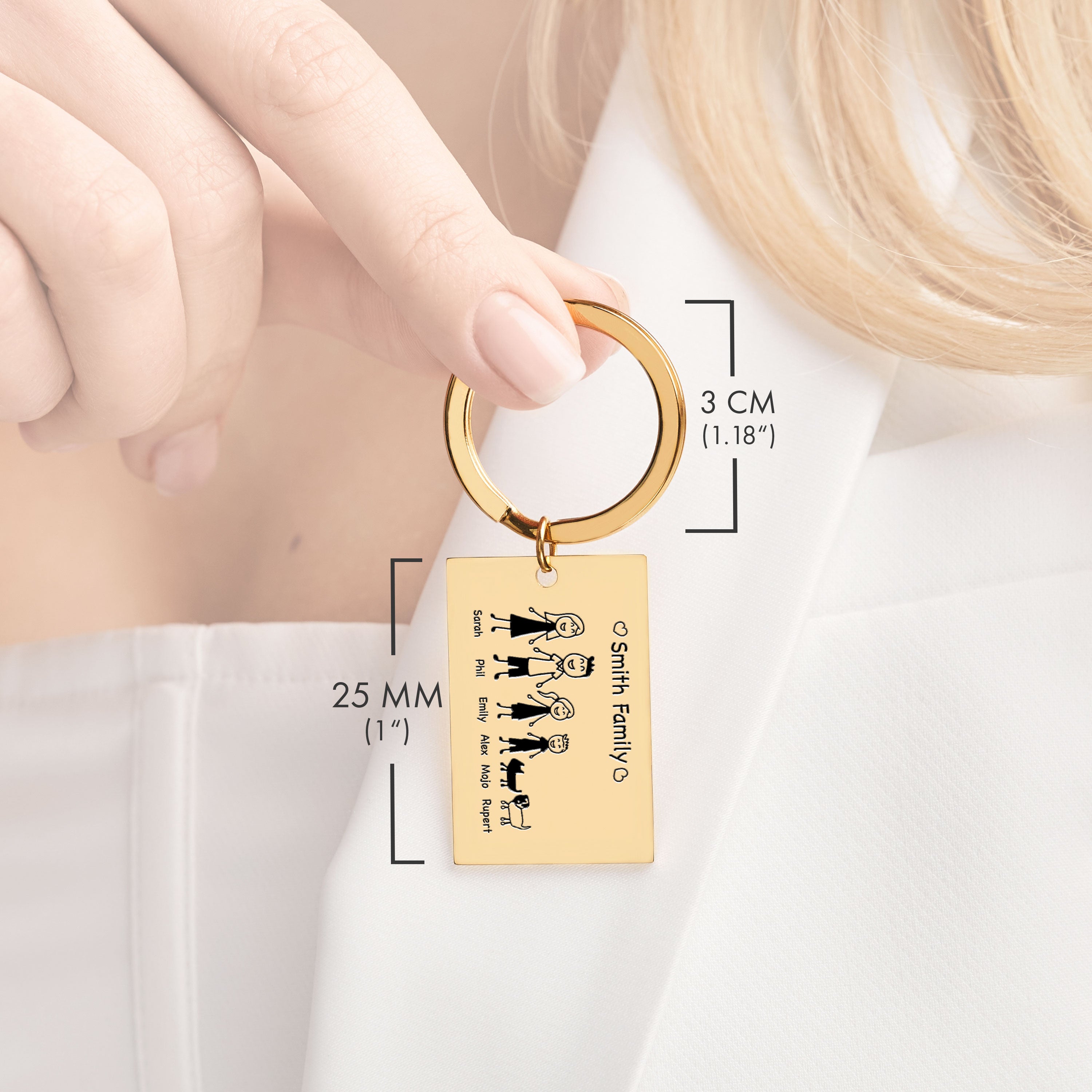 Rectangular keychain