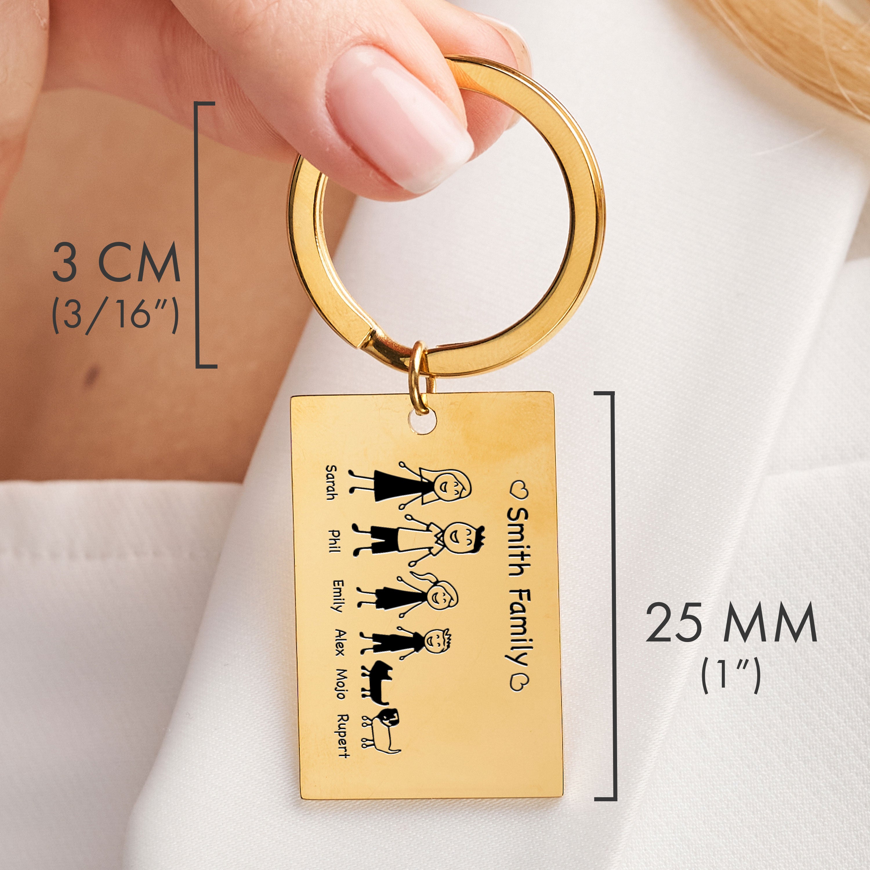 Rectangular keychain