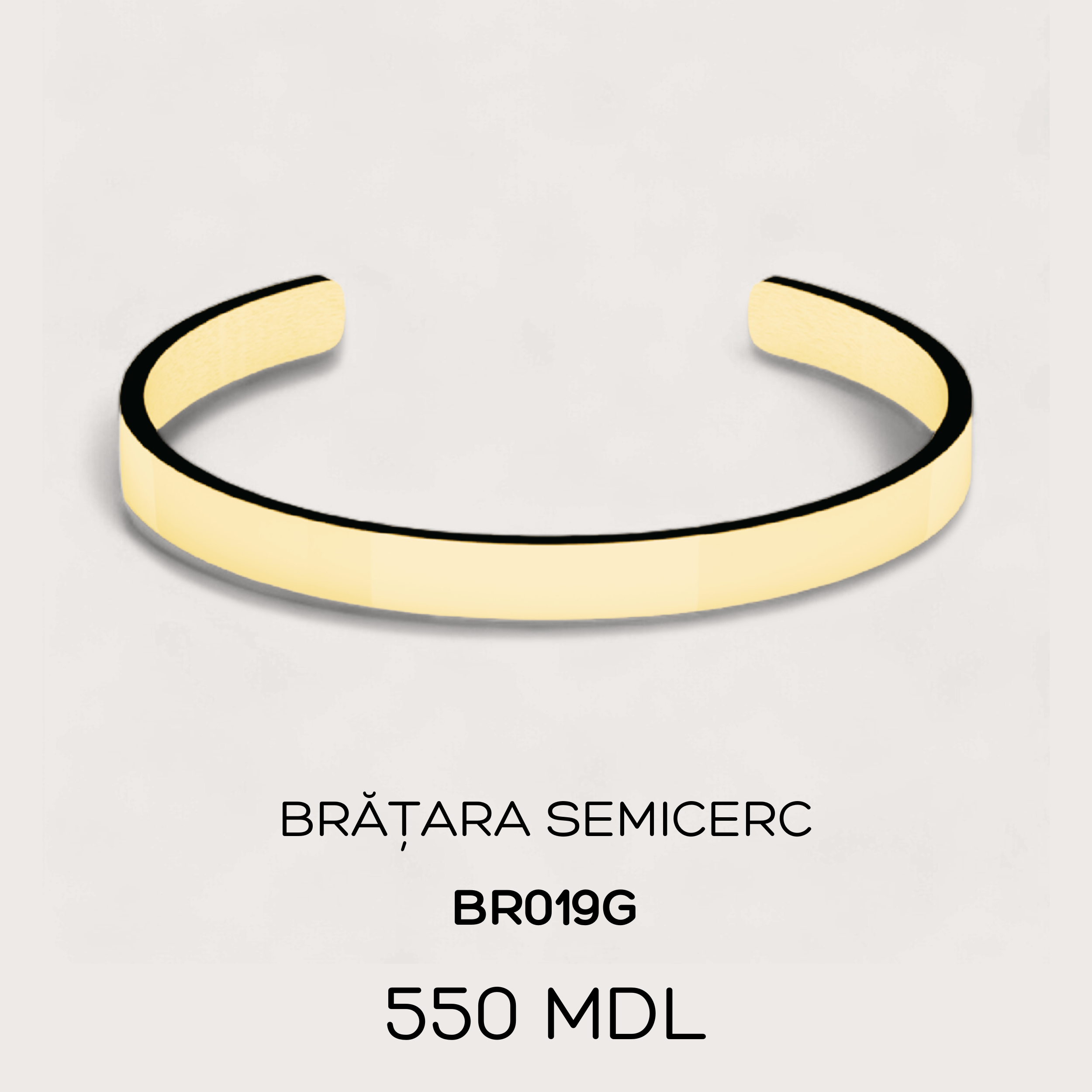 Brățara semicerc - Auriu