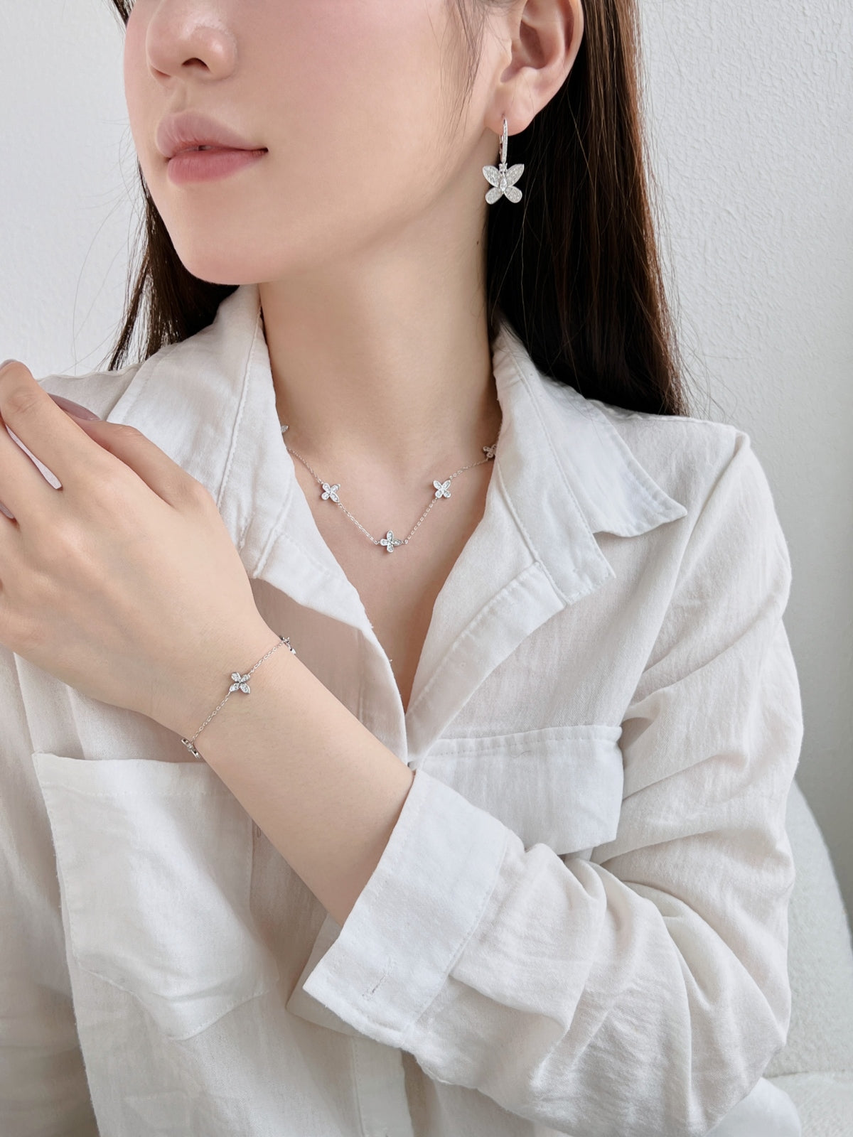 Fluture cu diamante - CZ