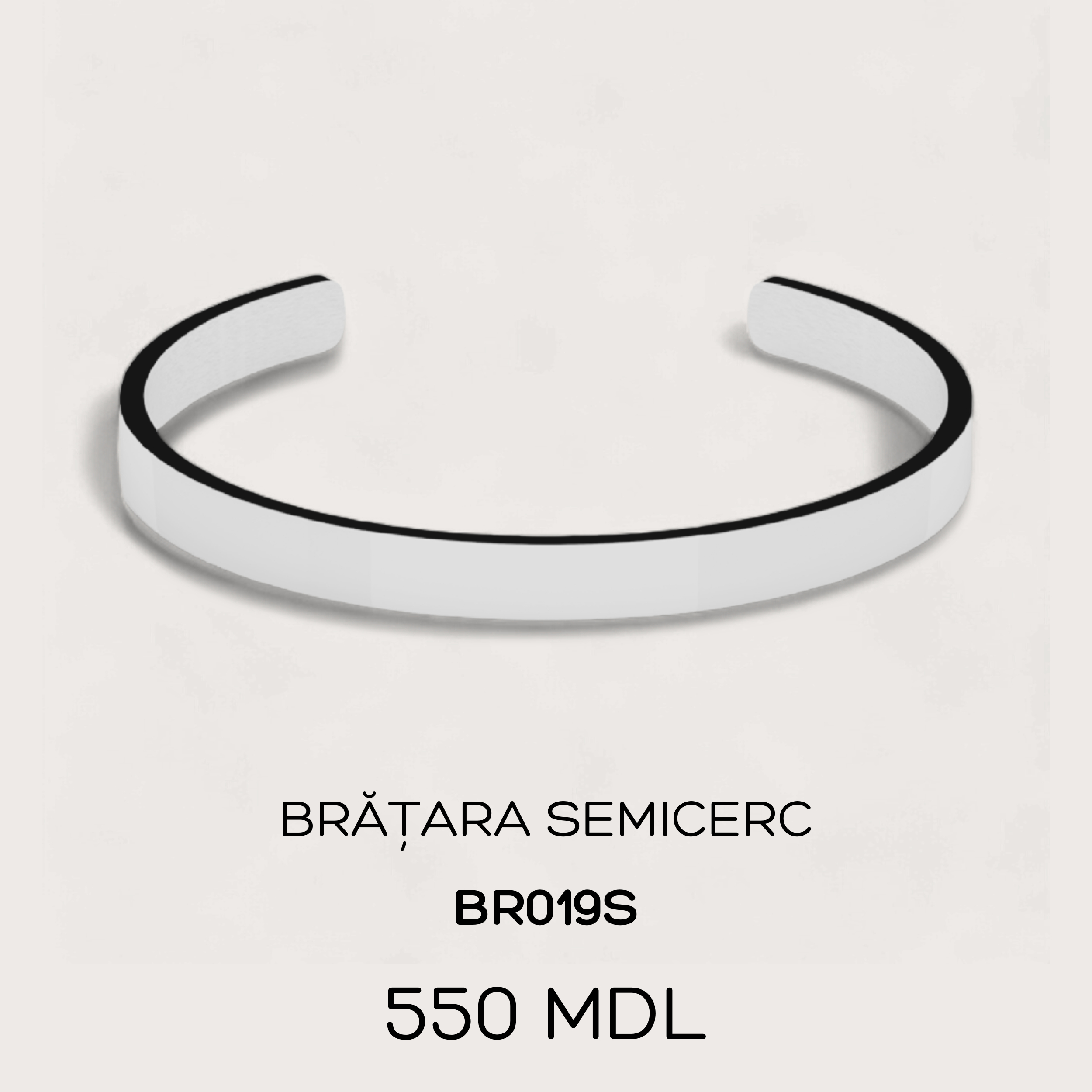 Brățara semicerc - Argintiu