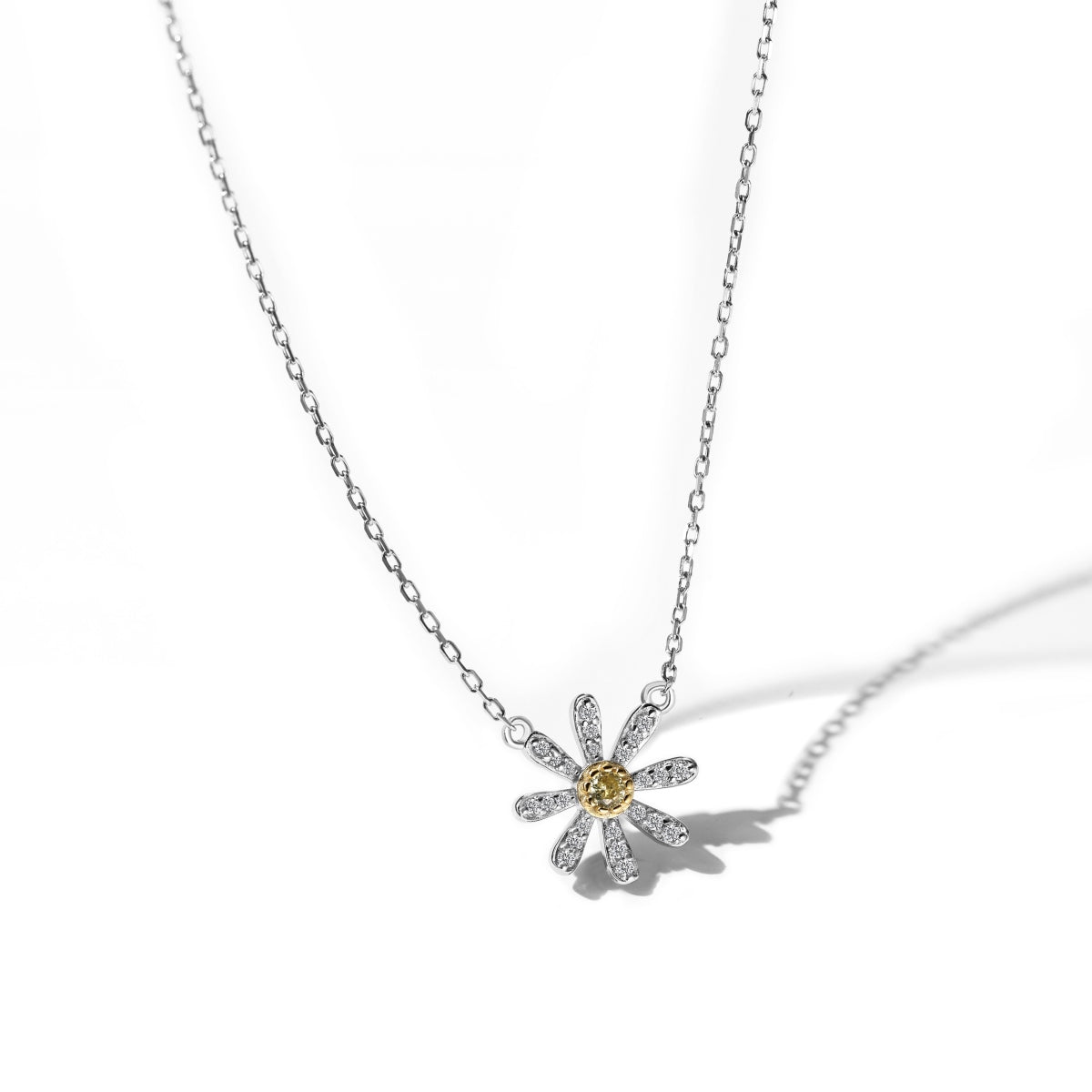 Colier Yellow flower - CZ