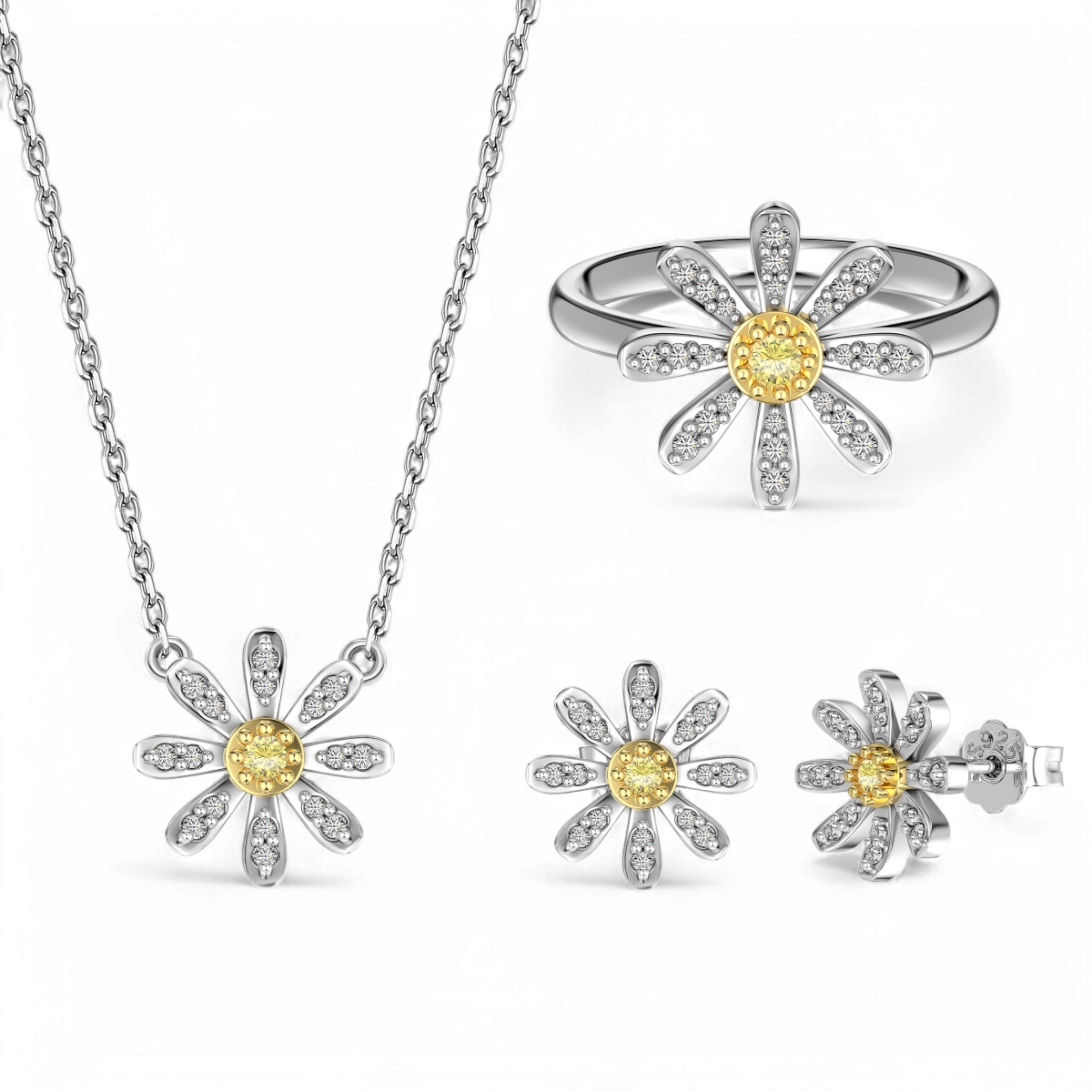 Cercei Yellow flower - CZ