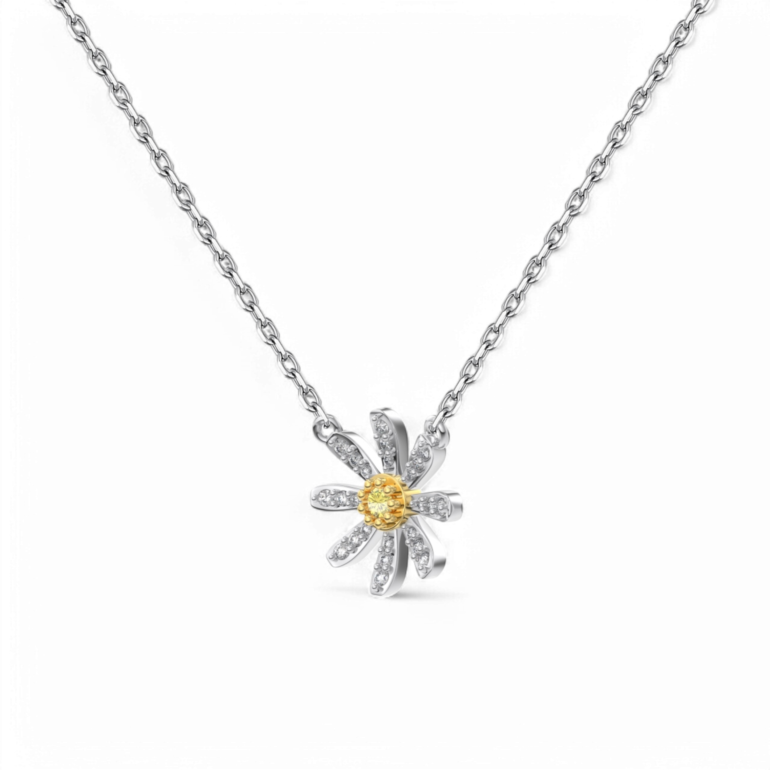 Colier Yellow flower - CZ