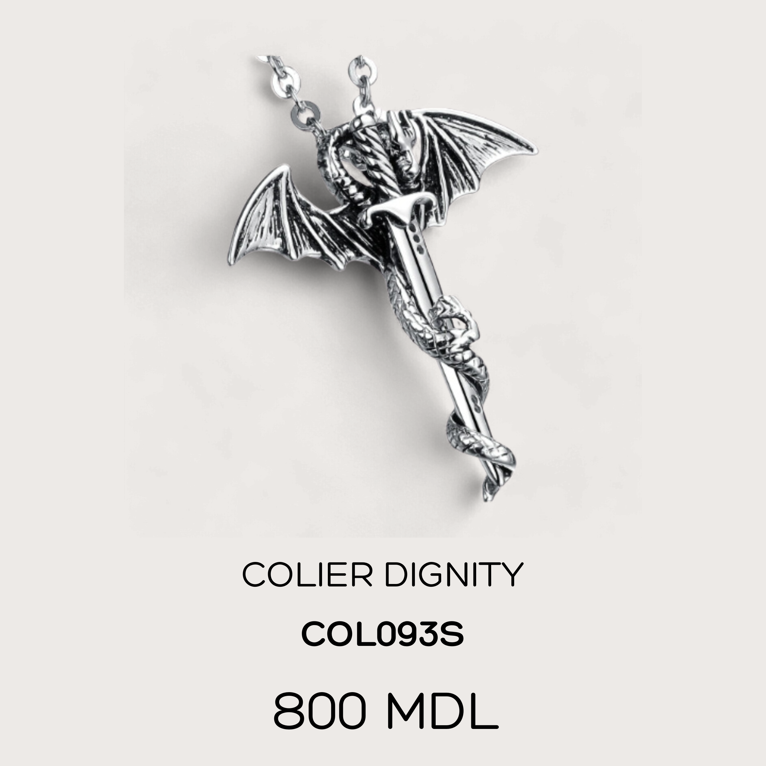 Colier dignity - Argintiu