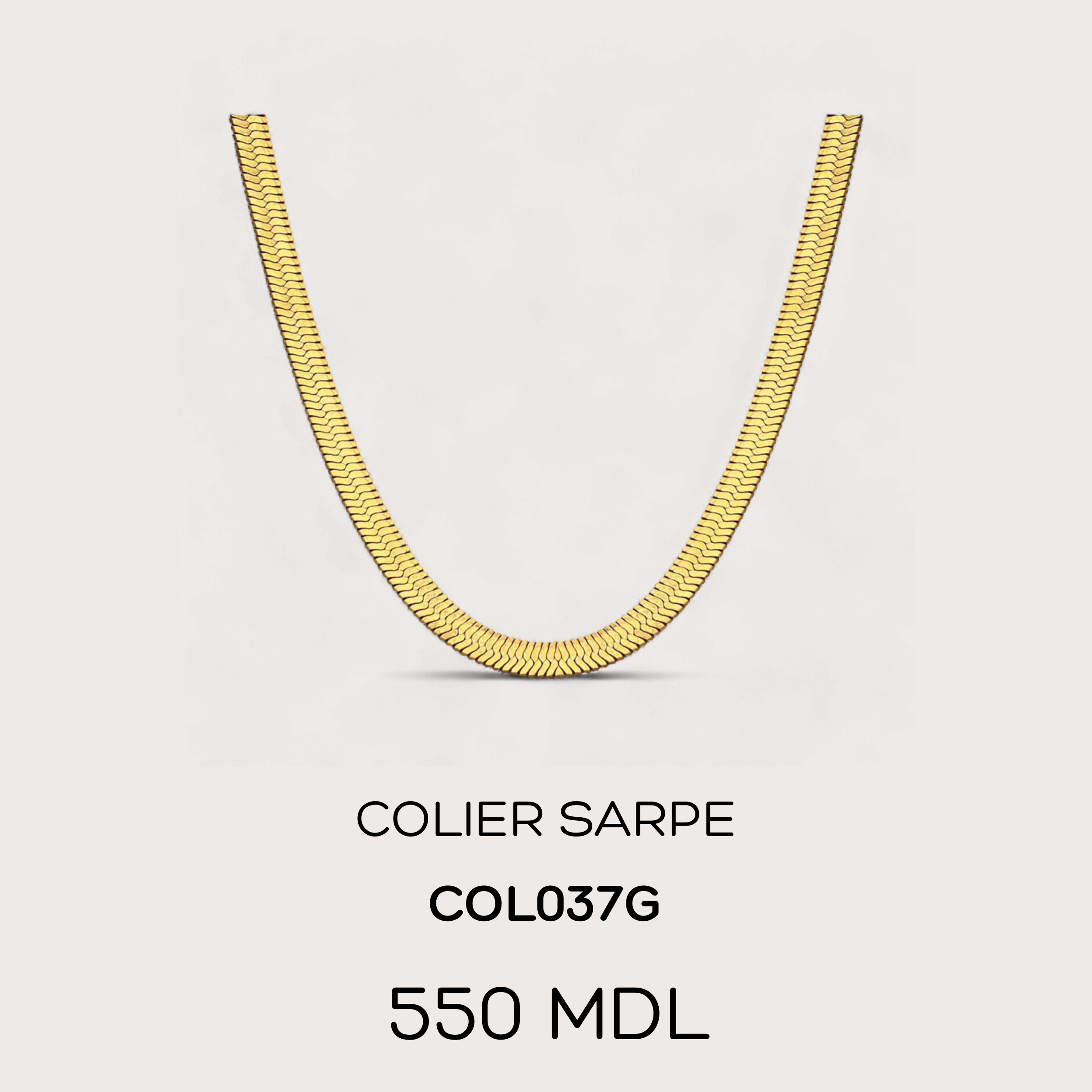 Colier sarpe - Auriu