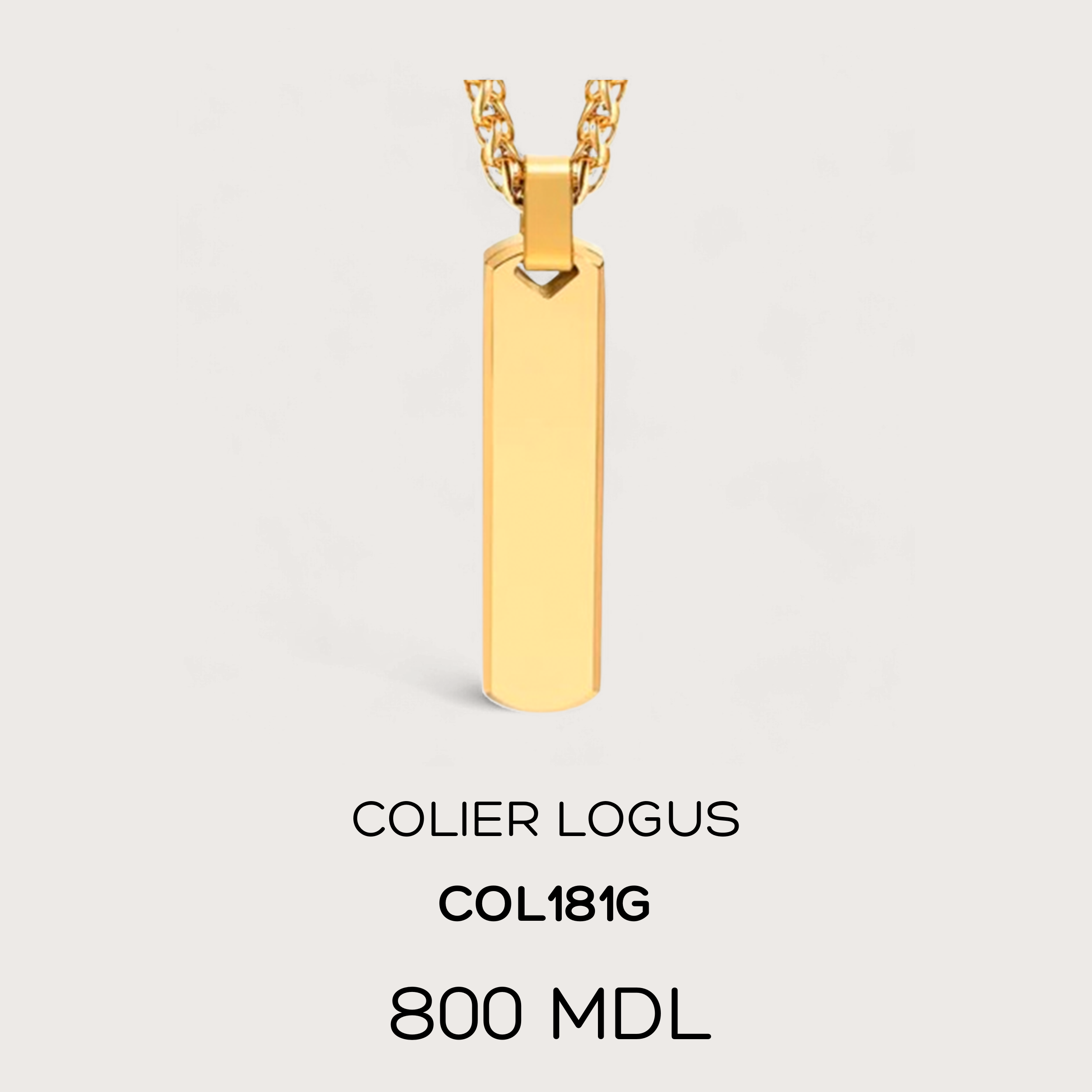 Colier logus - Auriu