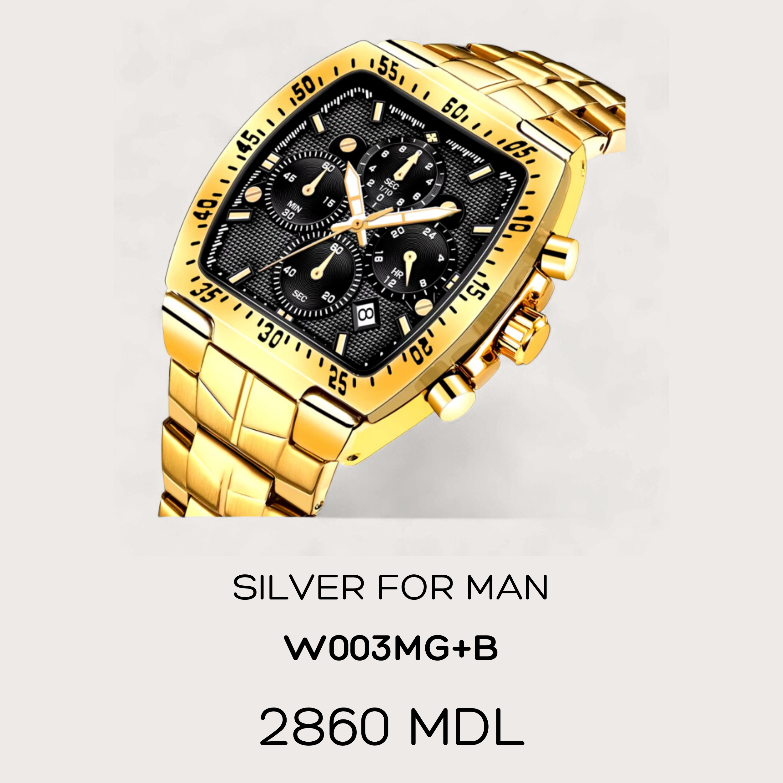 Silver for man - Auriu - Carbon