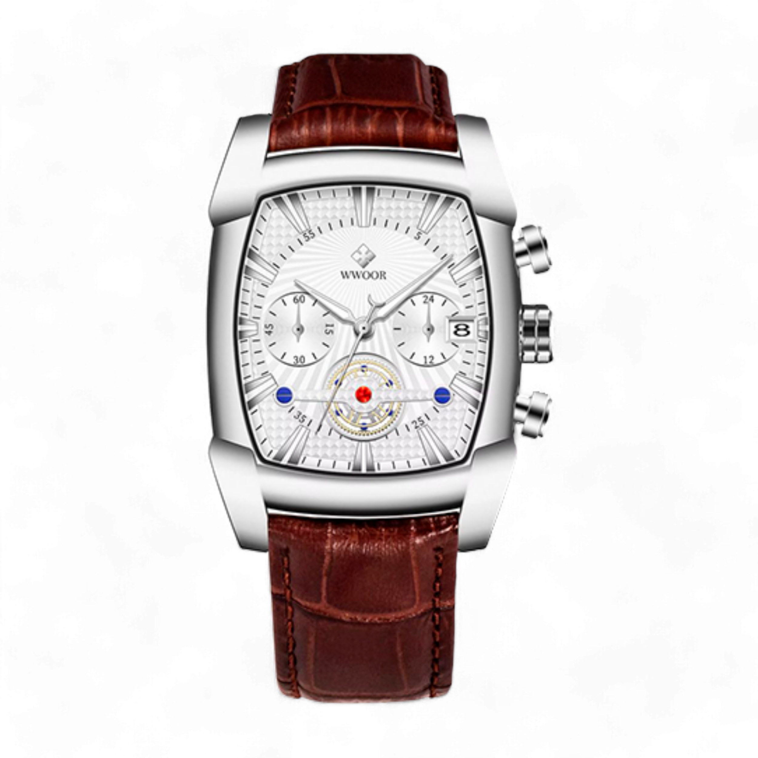 WWOR LEATHER - Argintiu