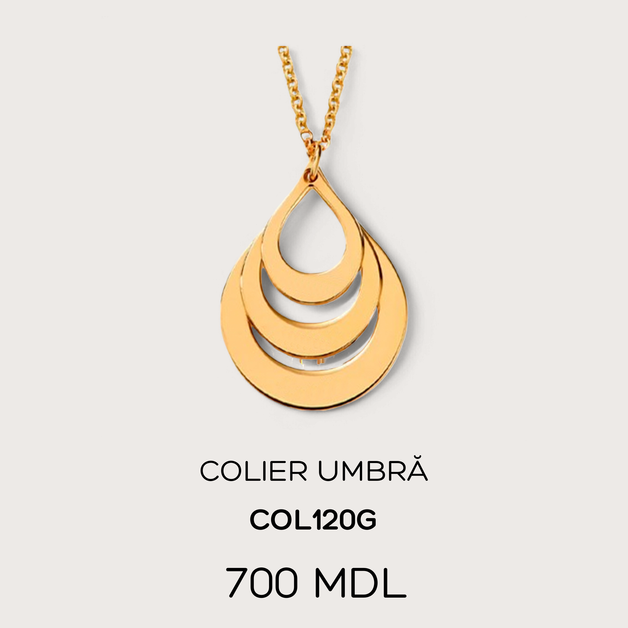 Colier umbră - Auriu