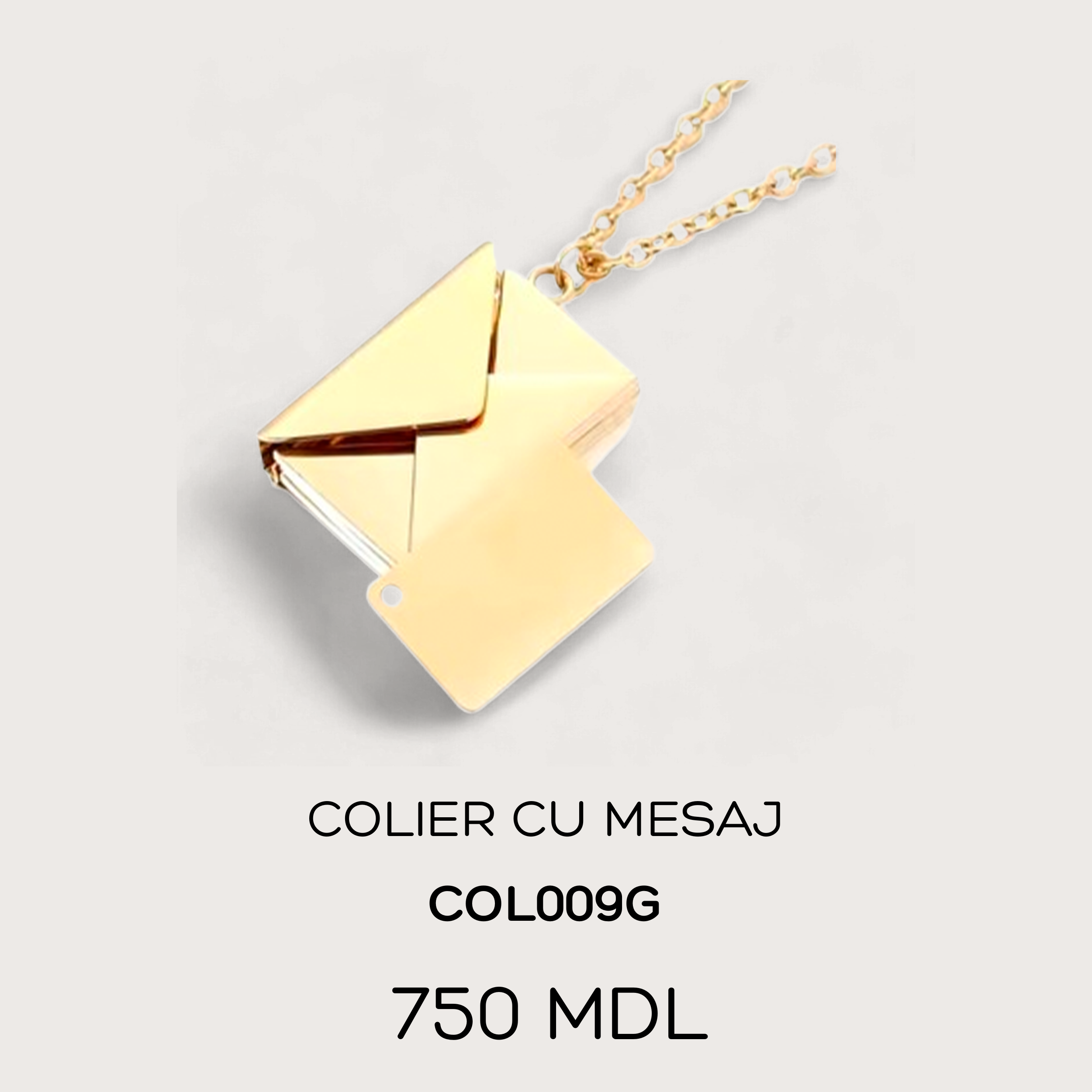 Colier cu Mesaj - Auriu
