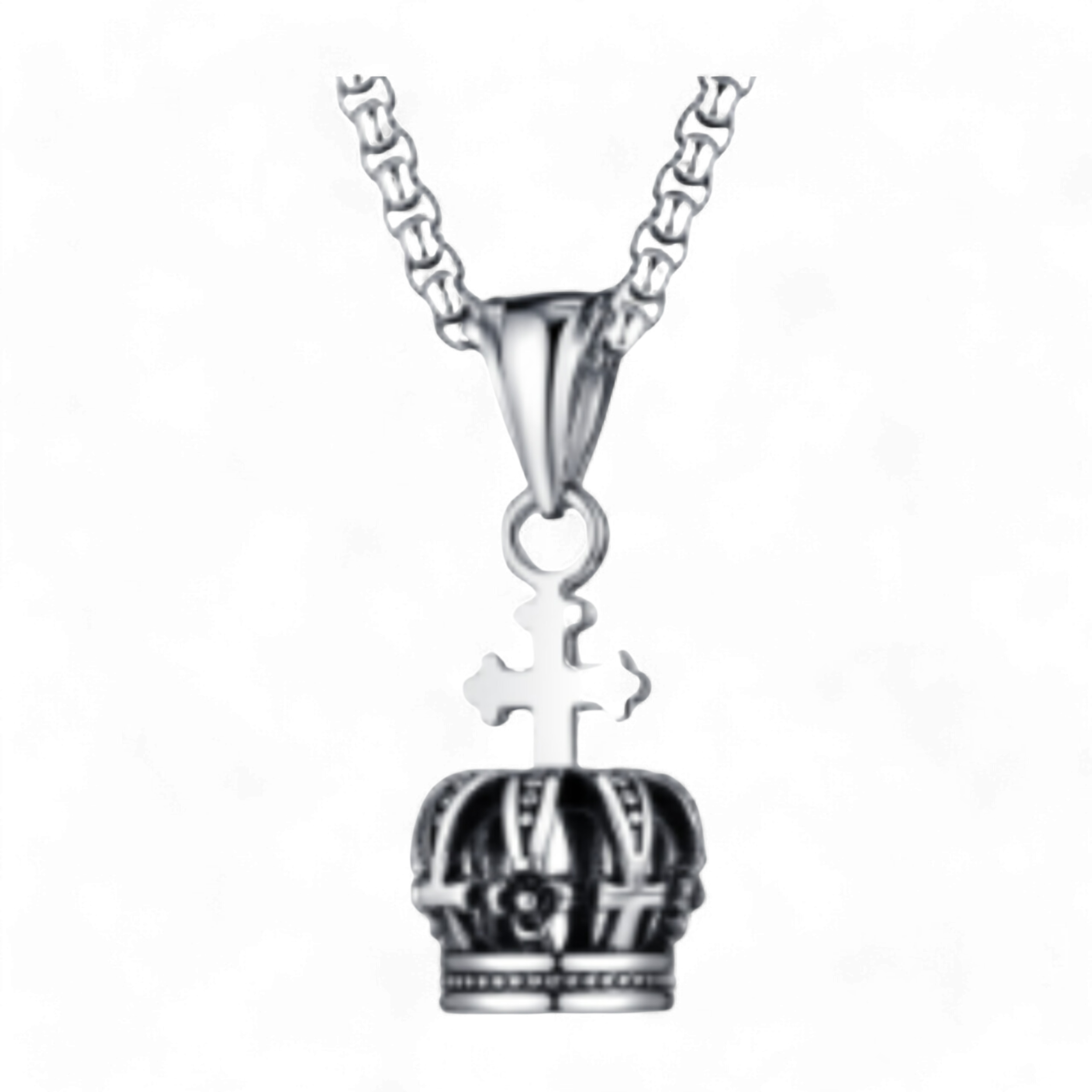 Colier crown - Argintiu