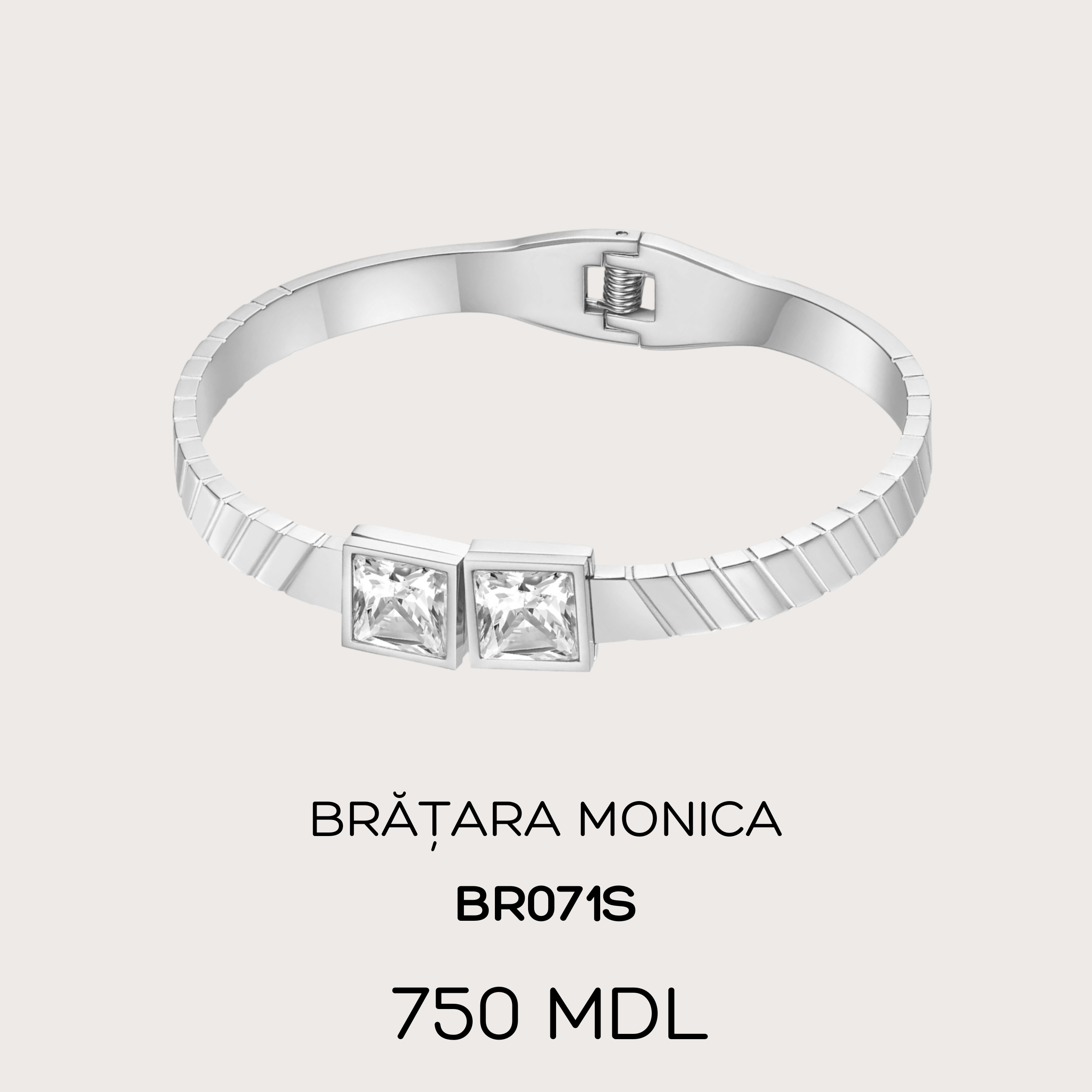 Brățara Monica - Argintiu