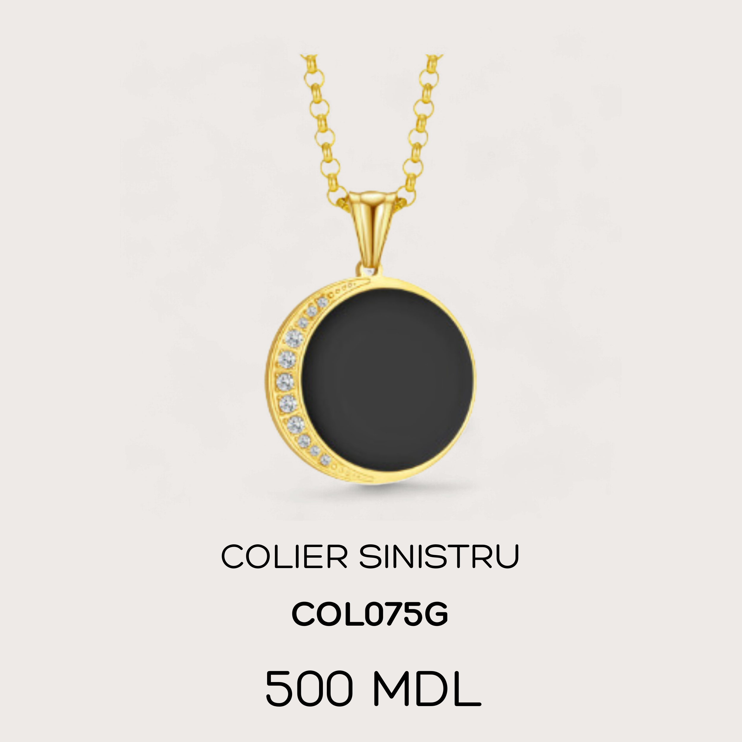 Colier sinistru - Auriu