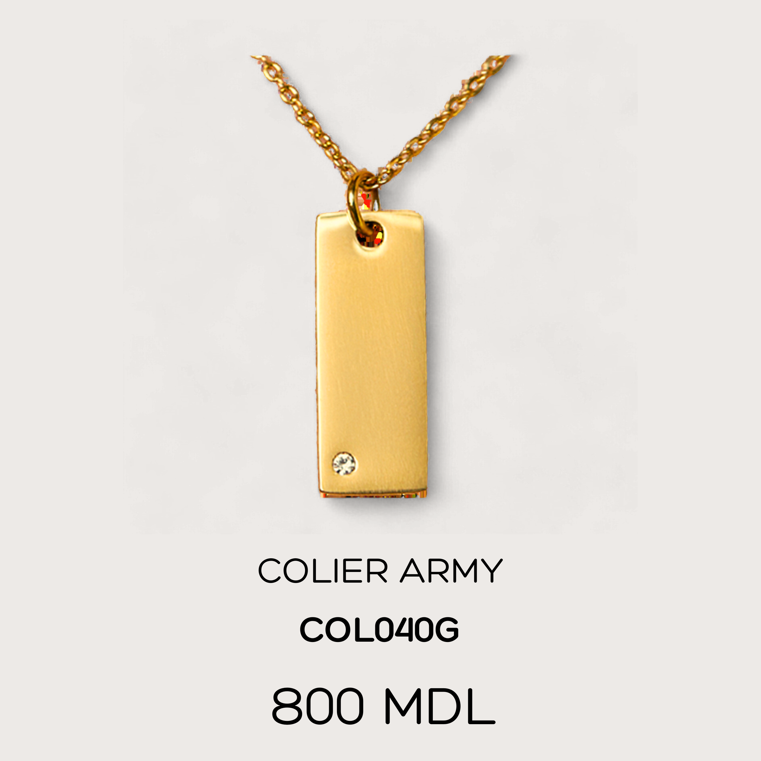 Colier army - Auriu