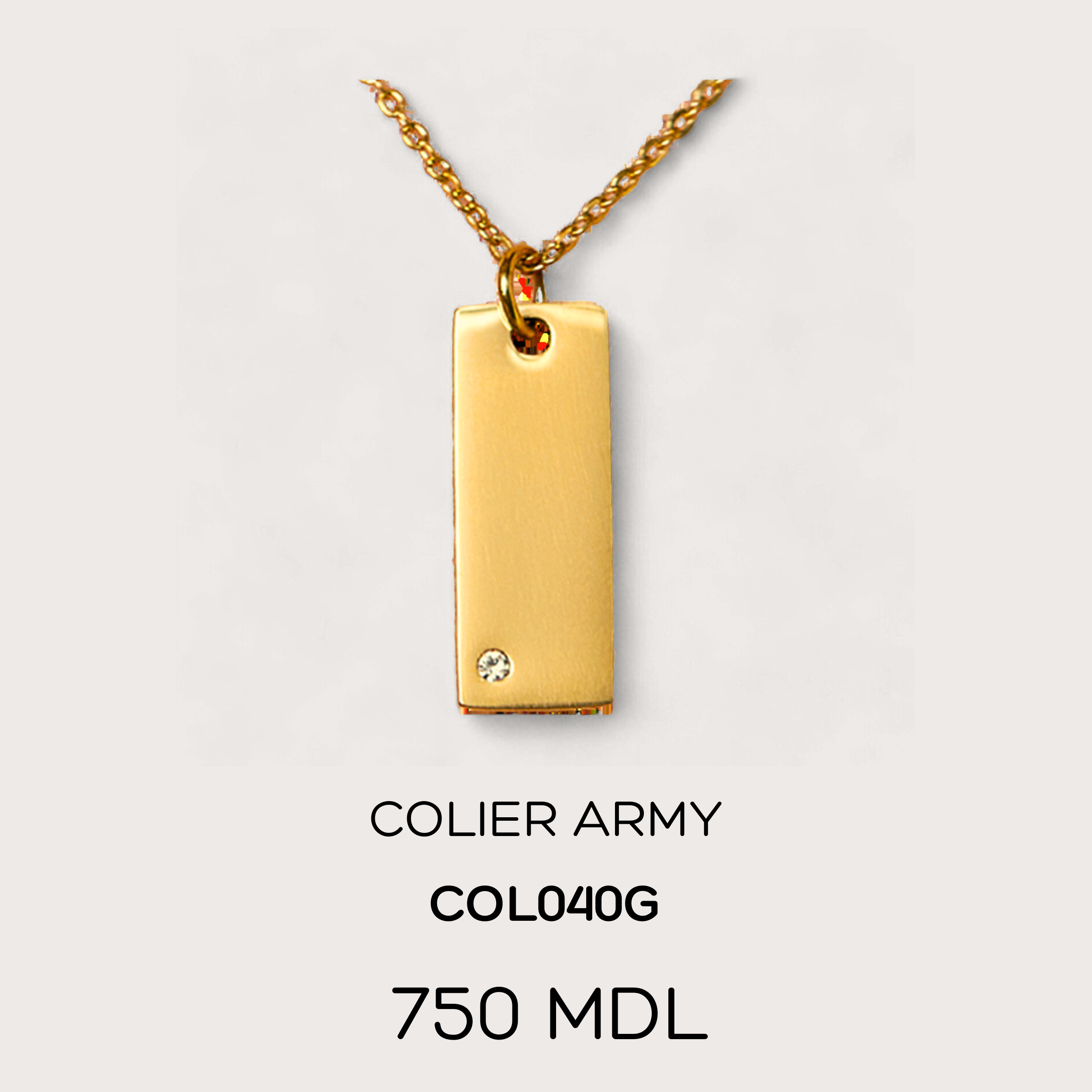 Colier army - Auriu