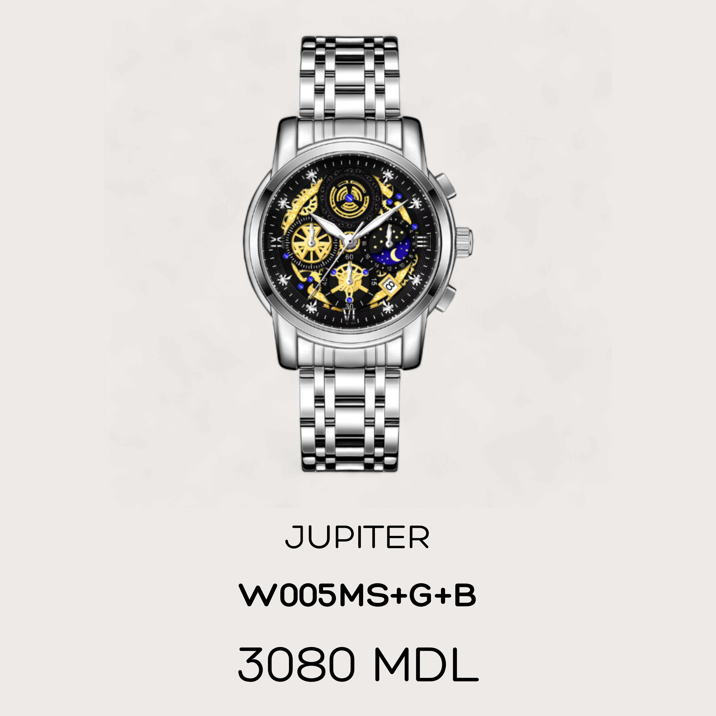 JUPITER - Auriu - Argintiu - Carbon