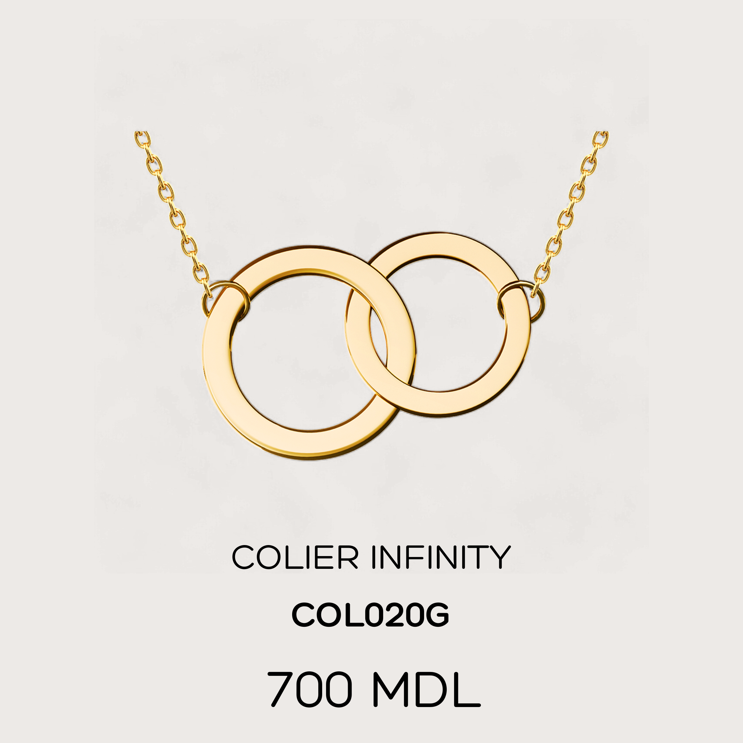 Colier infinity - Auriu