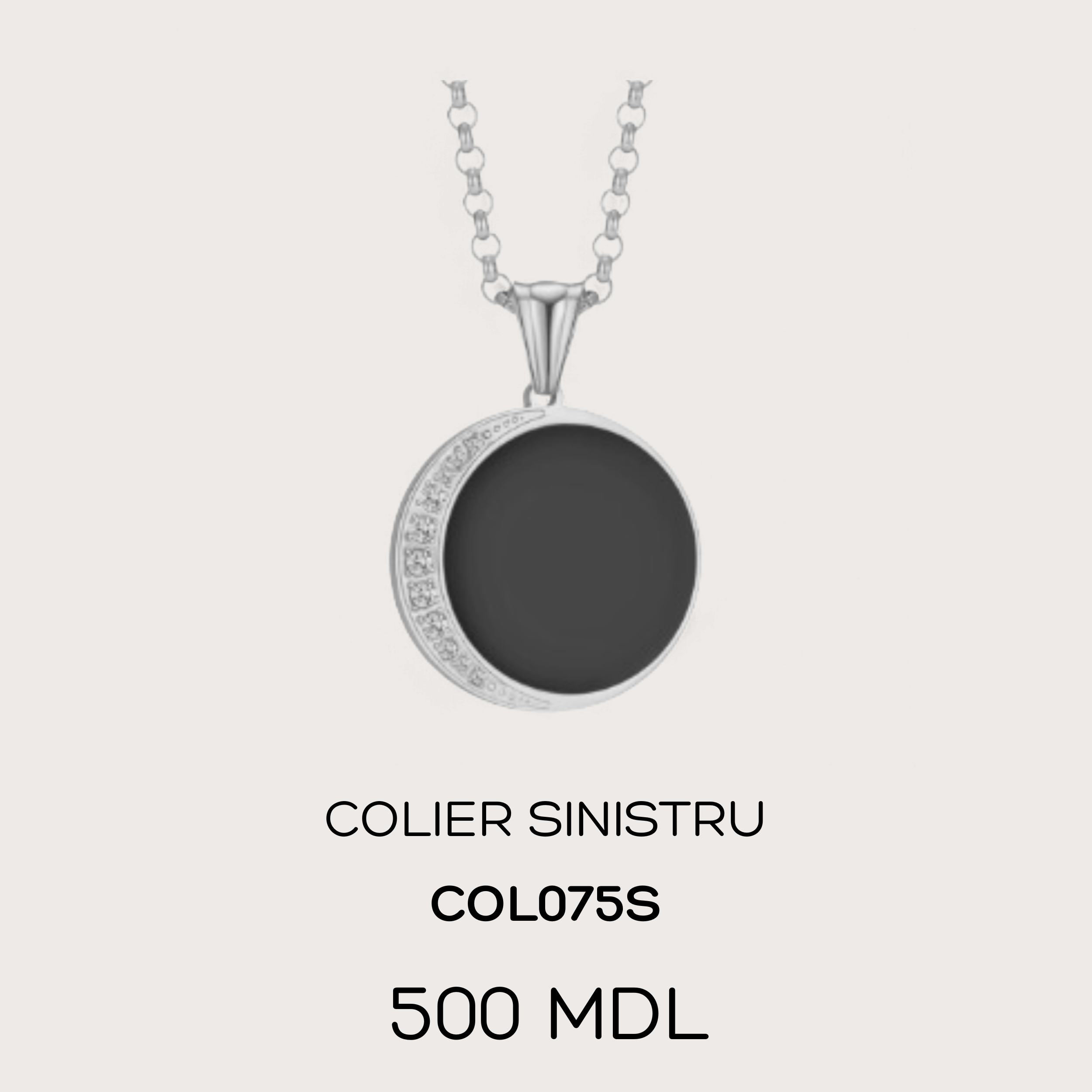 Colier sinistru - Argintiu