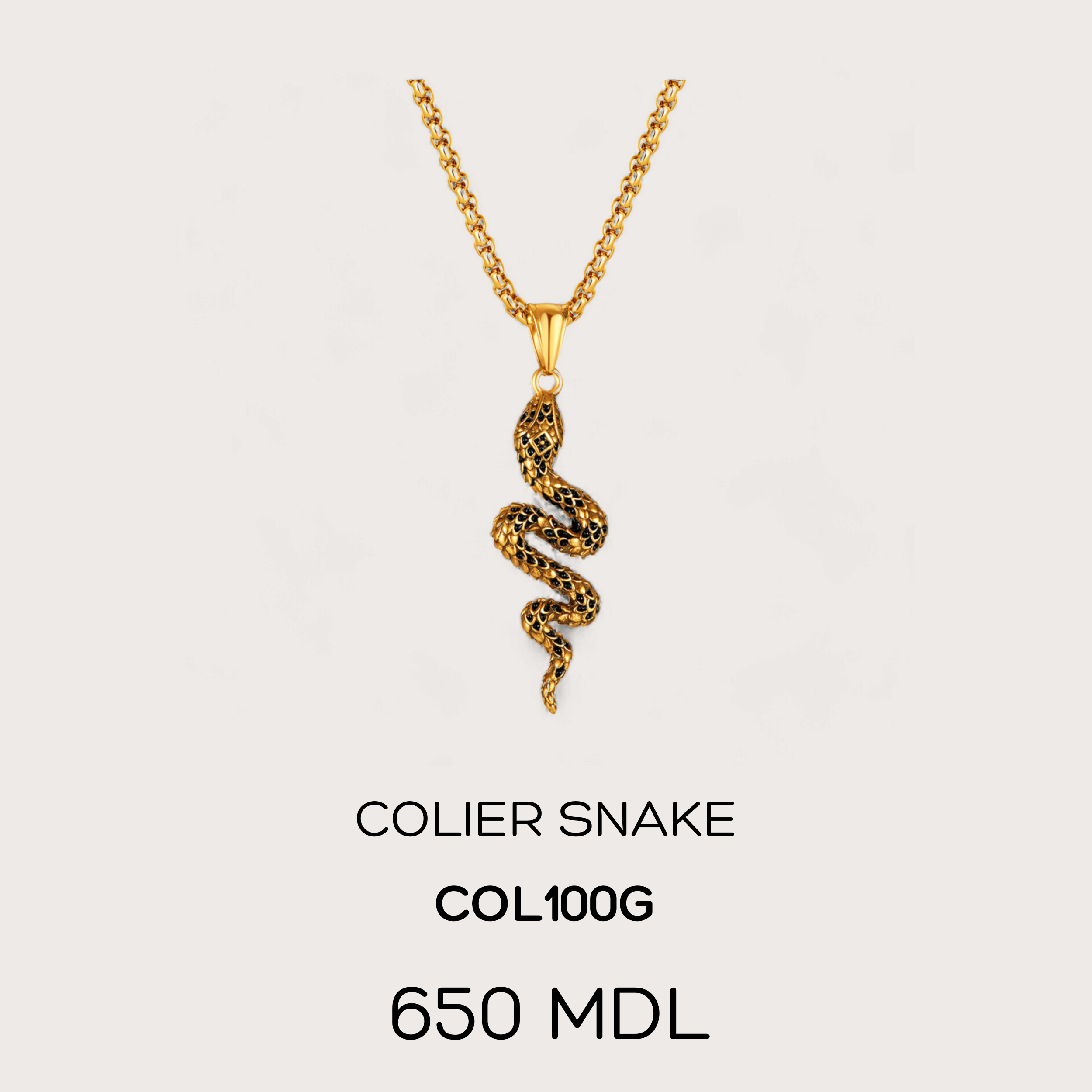 Colier Snake - Auriu