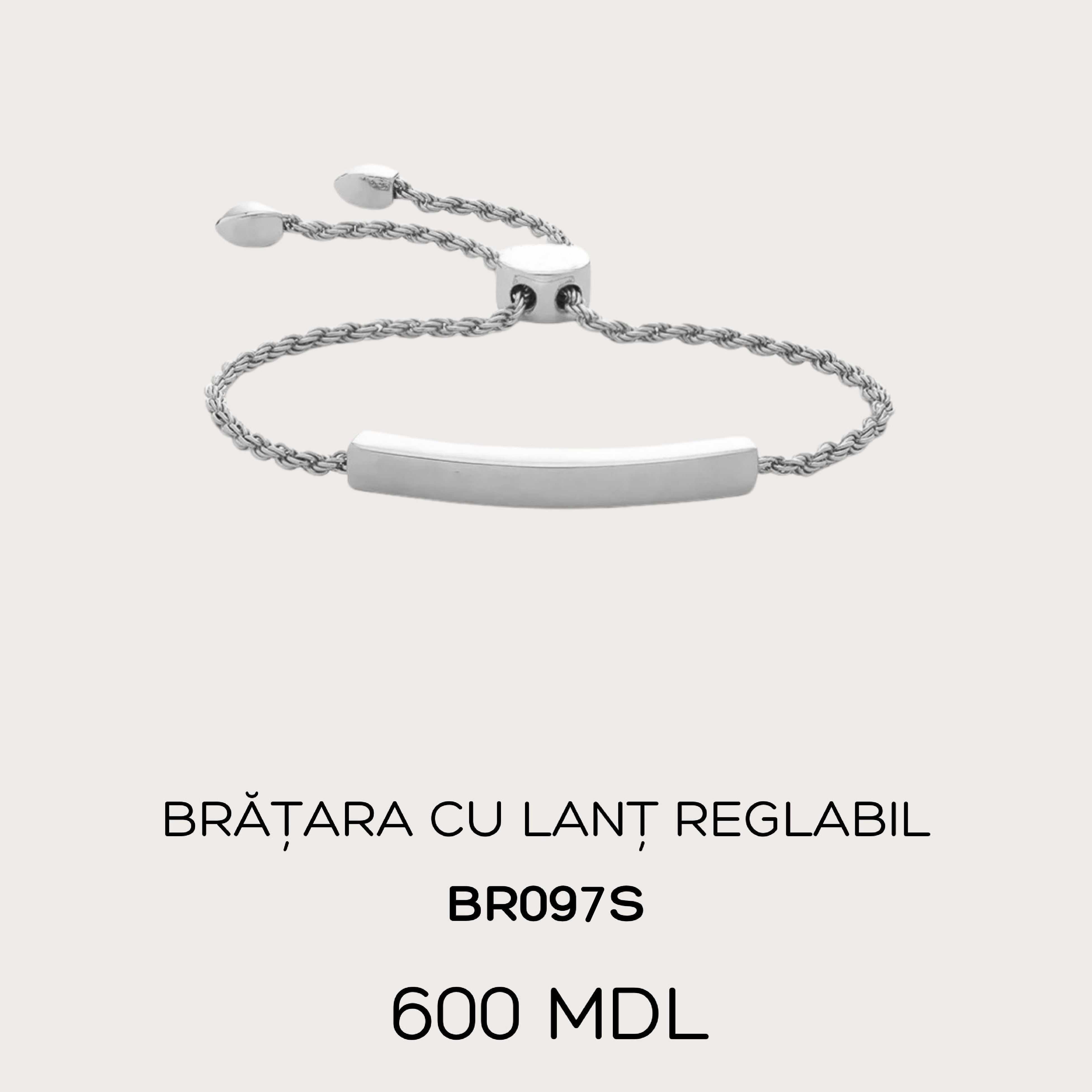 Brățara cu lanț reglabil - Argintiu