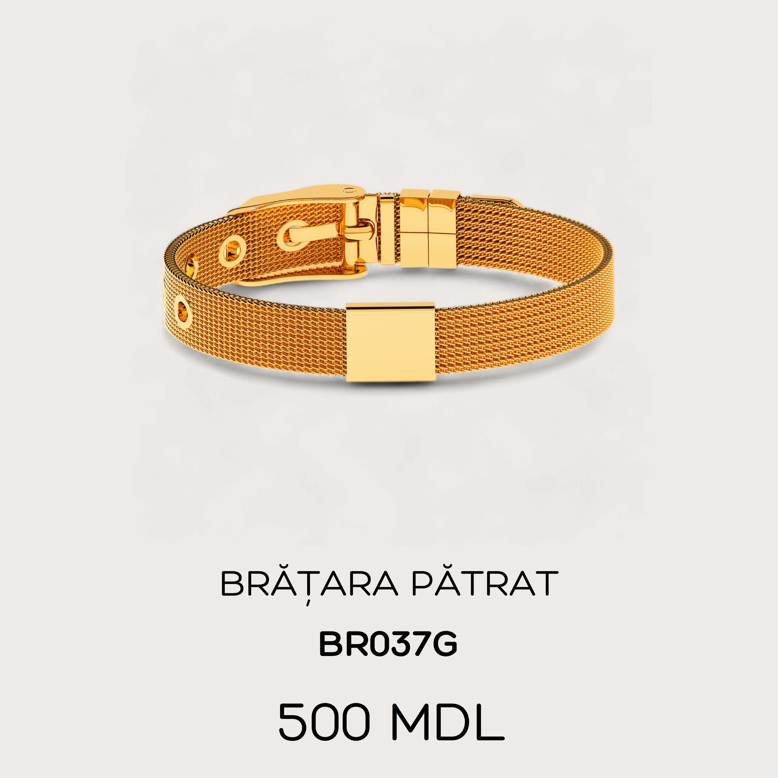 Brățara pătrat - Auriu