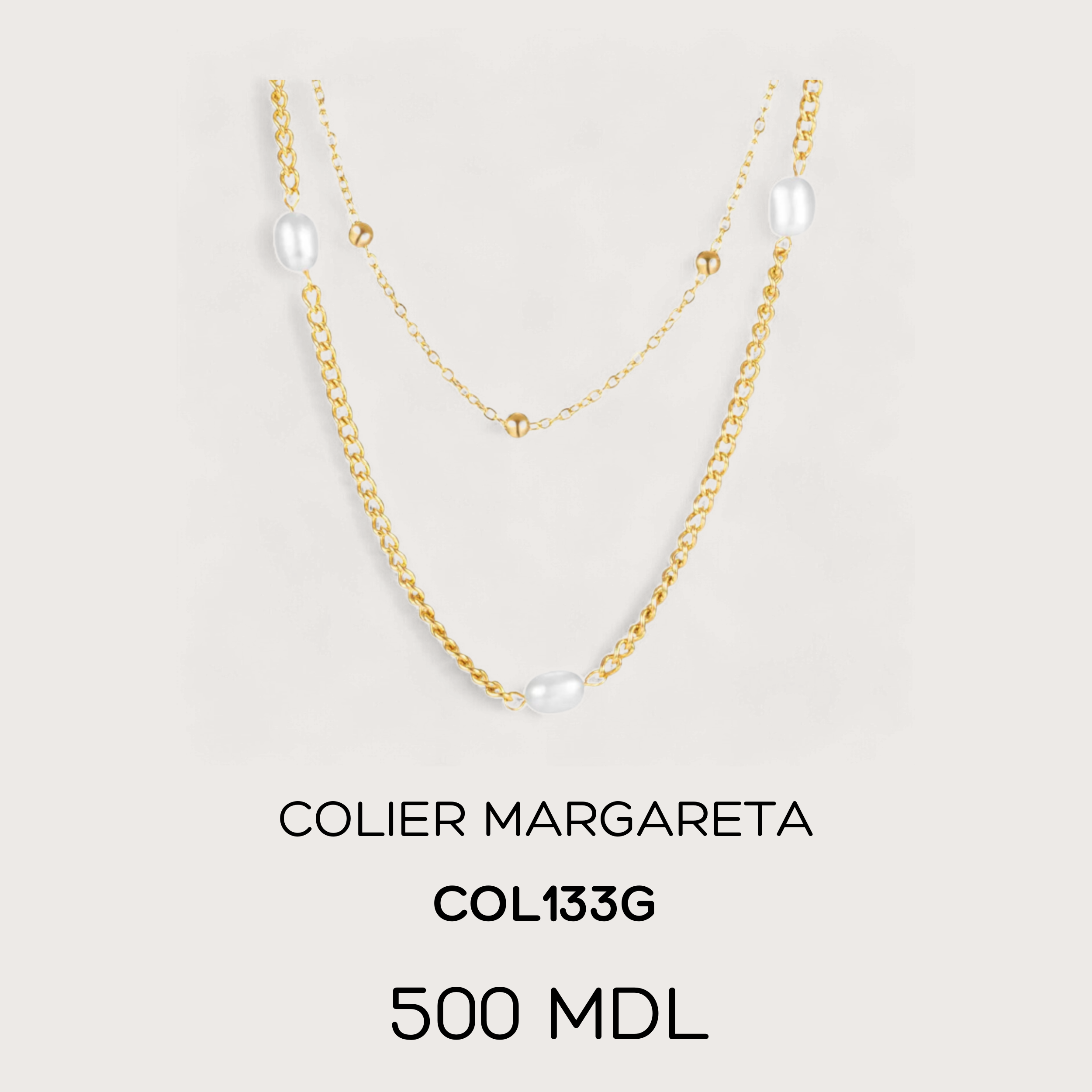 Colier margareta - Auriu