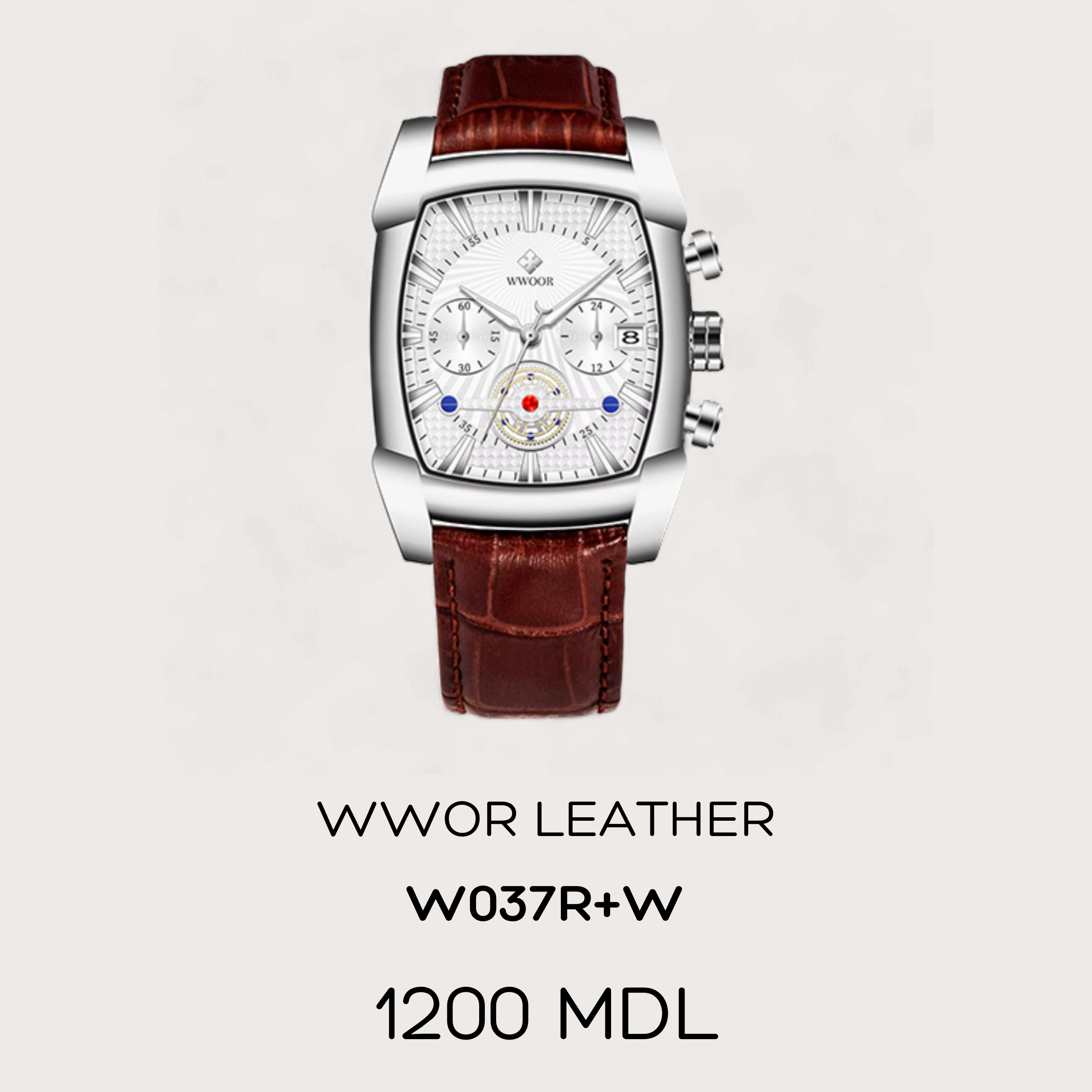 WWOR LEATHER - Argintiu