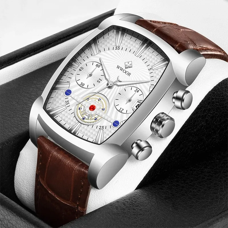 WWOR LEATHER - Argintiu