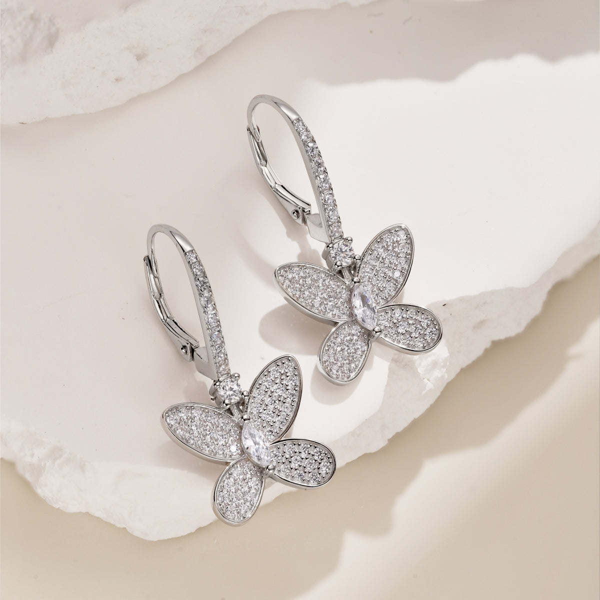 Cercei - Fluture cu Diamante - CZ