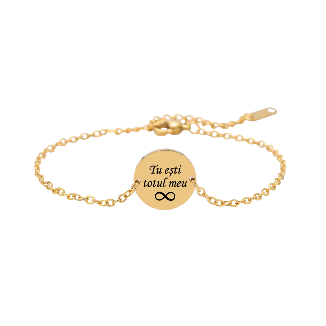 Bratara Cerc pe Lant | Personalizata cu Gravura