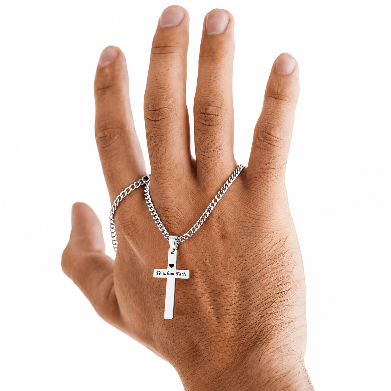 Colier Cruce Simpla | Personalizat cu Gravura