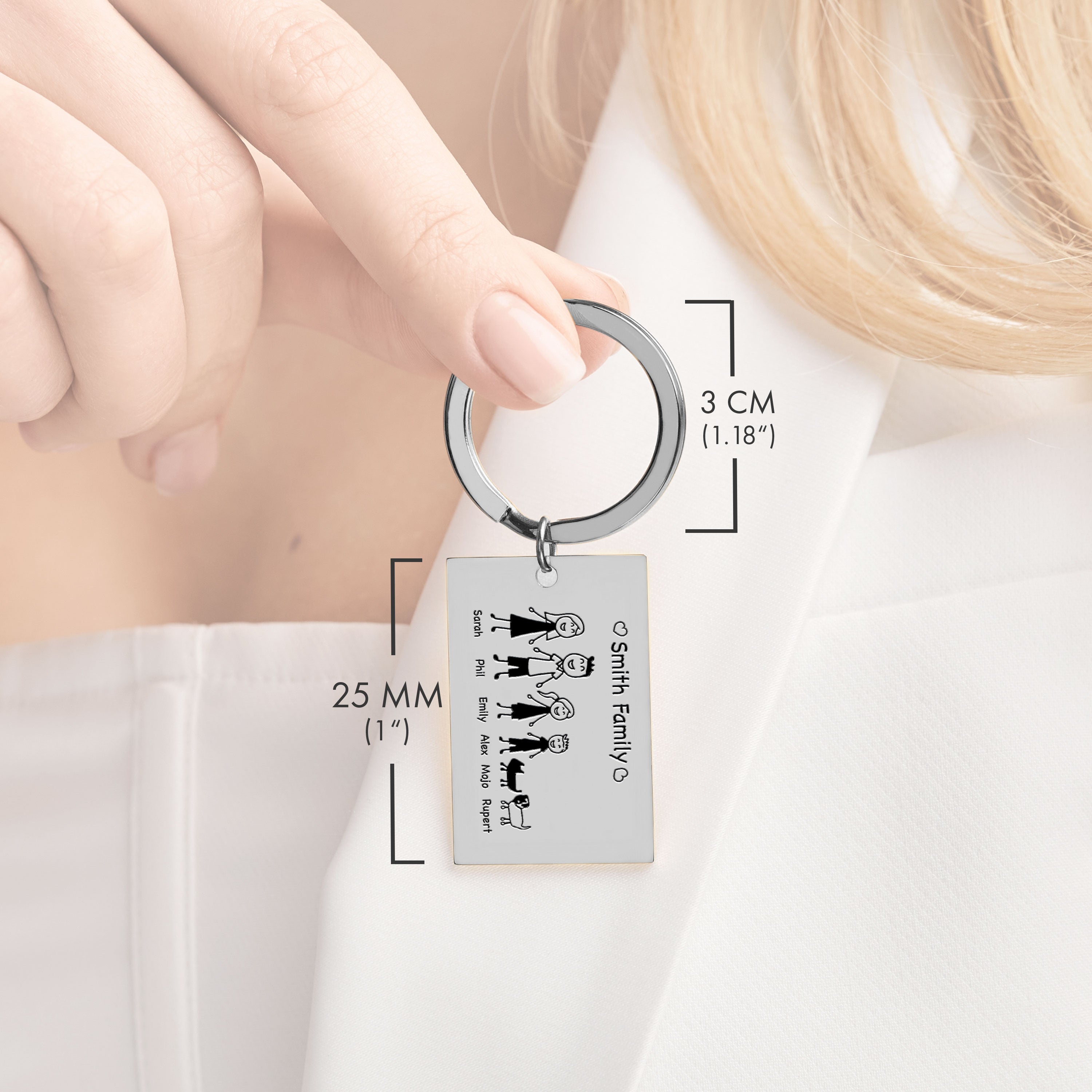 Rectangular keychain