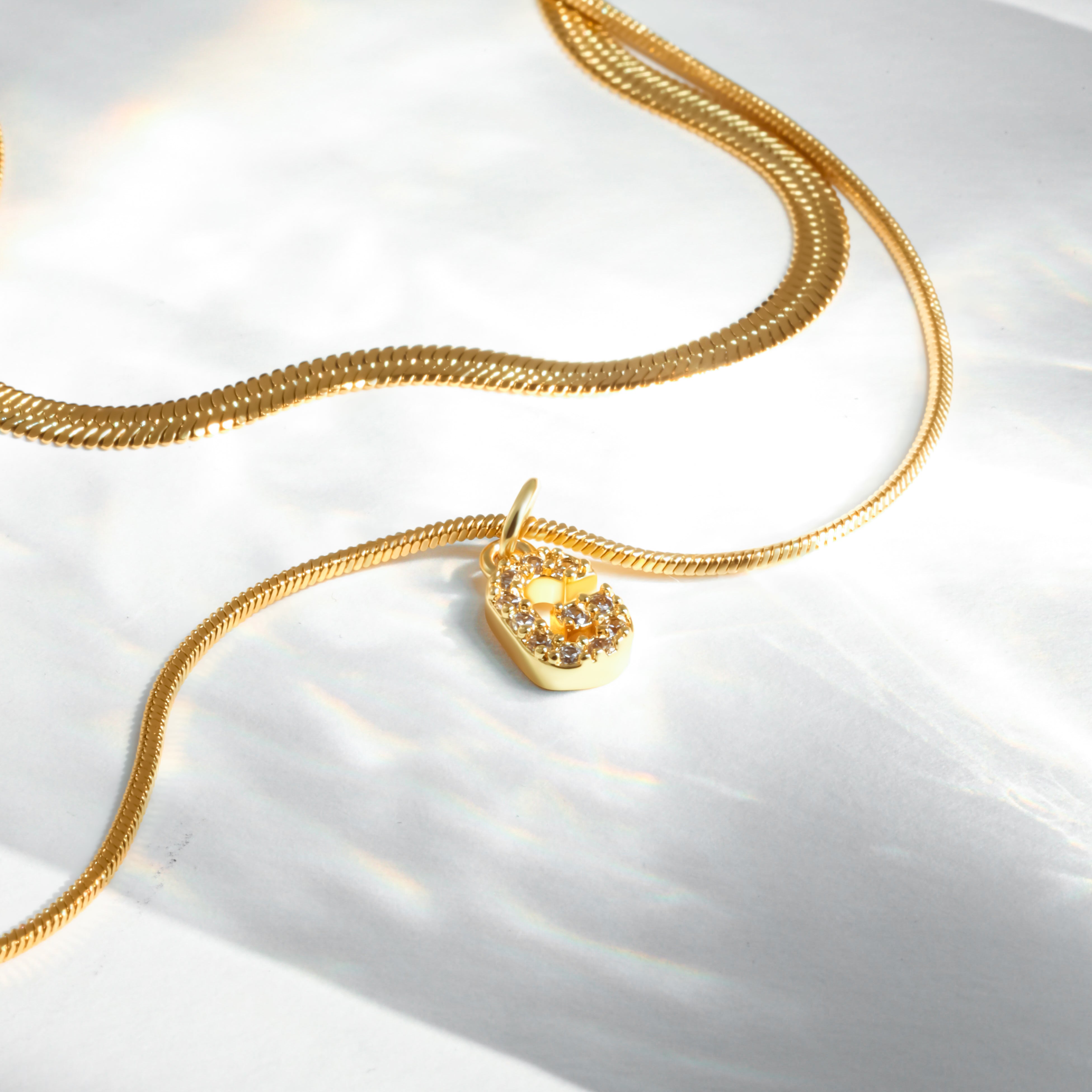 Colier dublu cu initiala