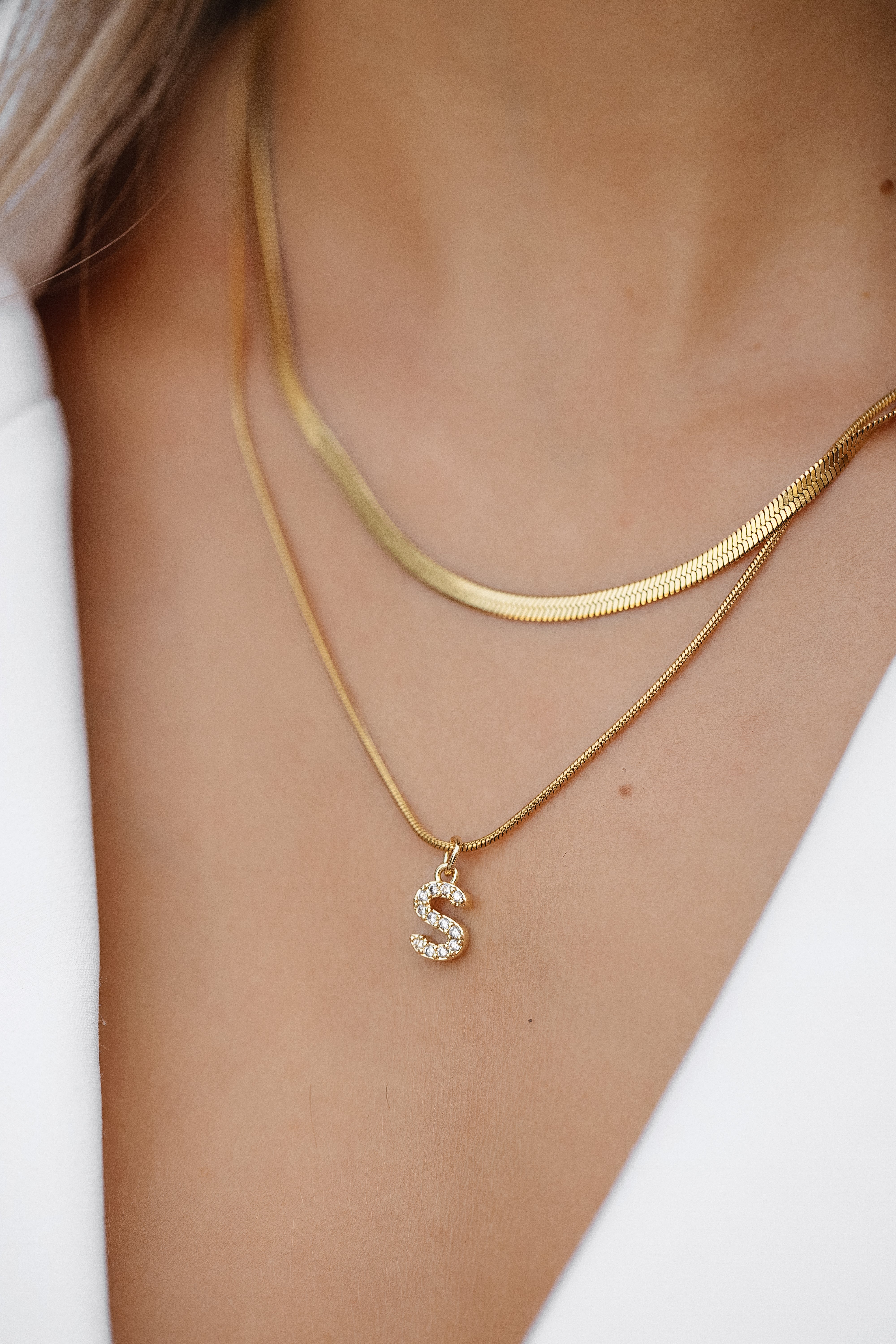 Colier dublu cu initiala