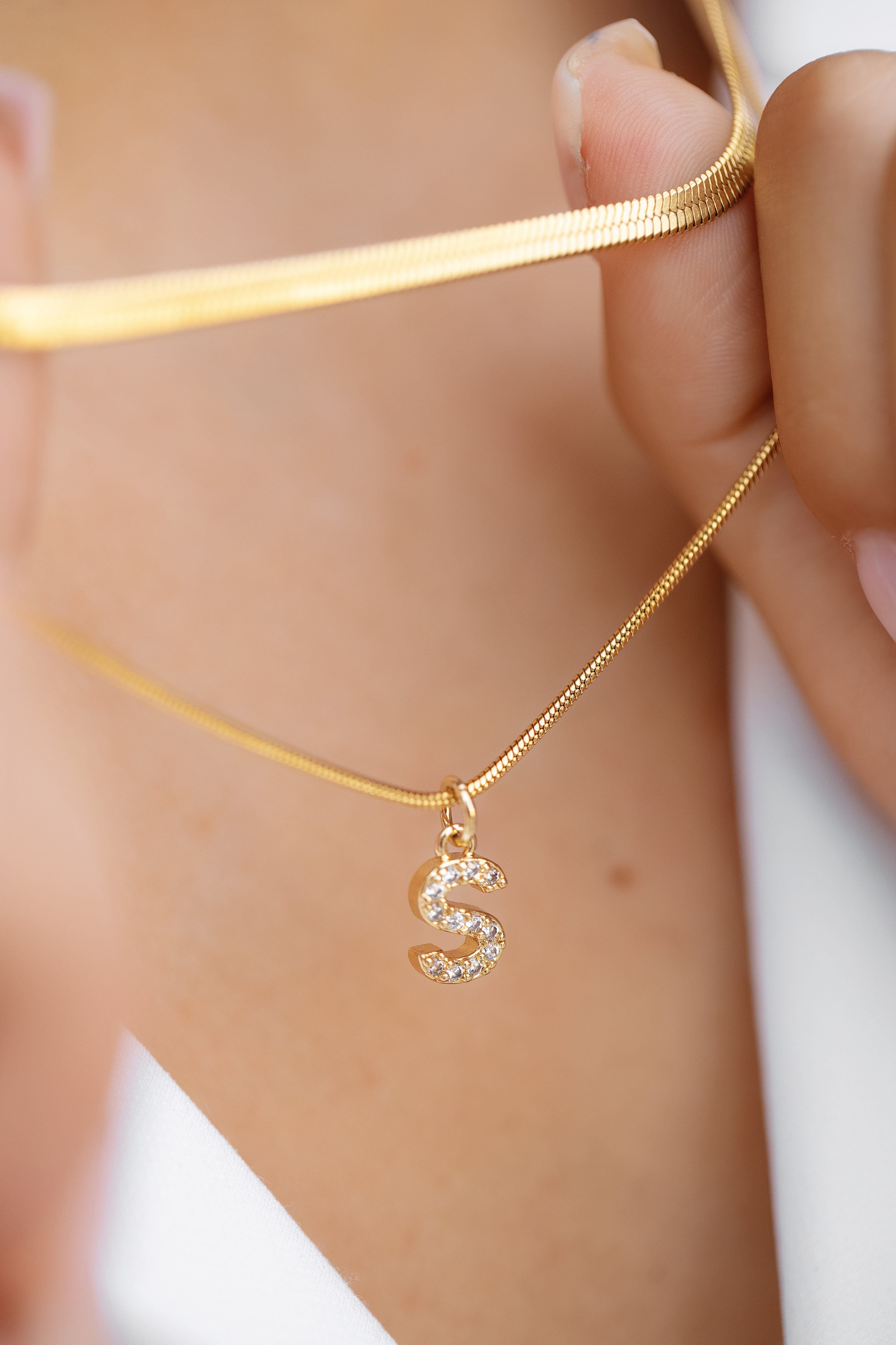 Colier dublu cu initiala