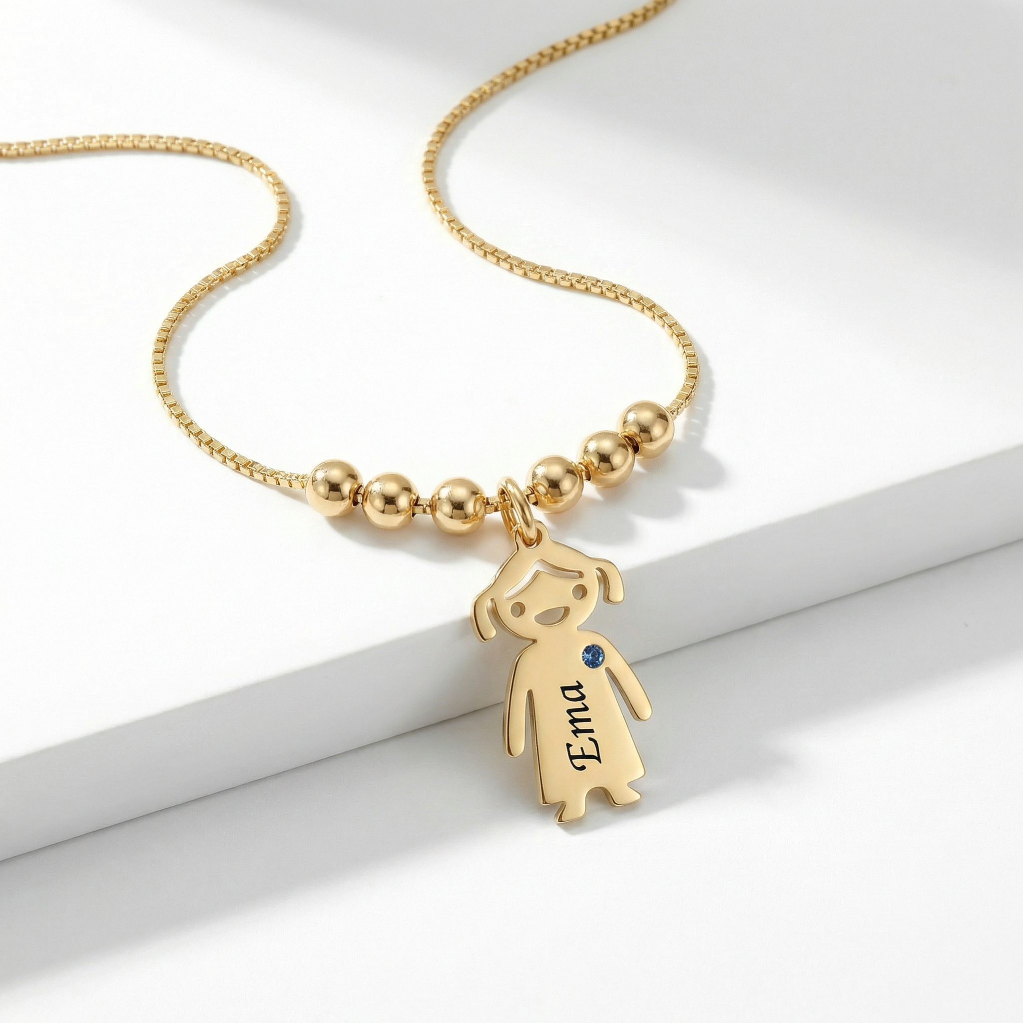 Colier Copii cu Cristal | Personalizat cu Gravura