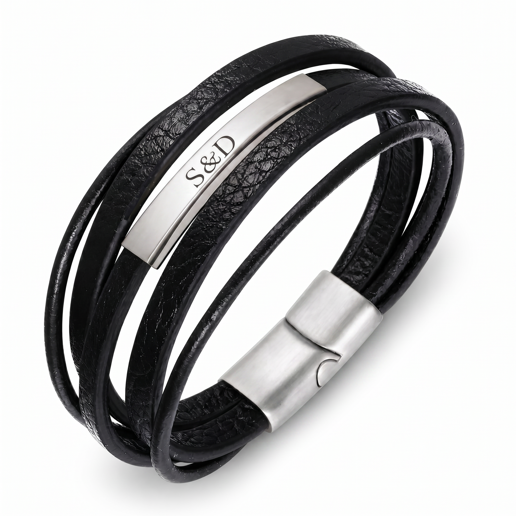 Bratara Trilion din piele | Personalizata cu Gravură