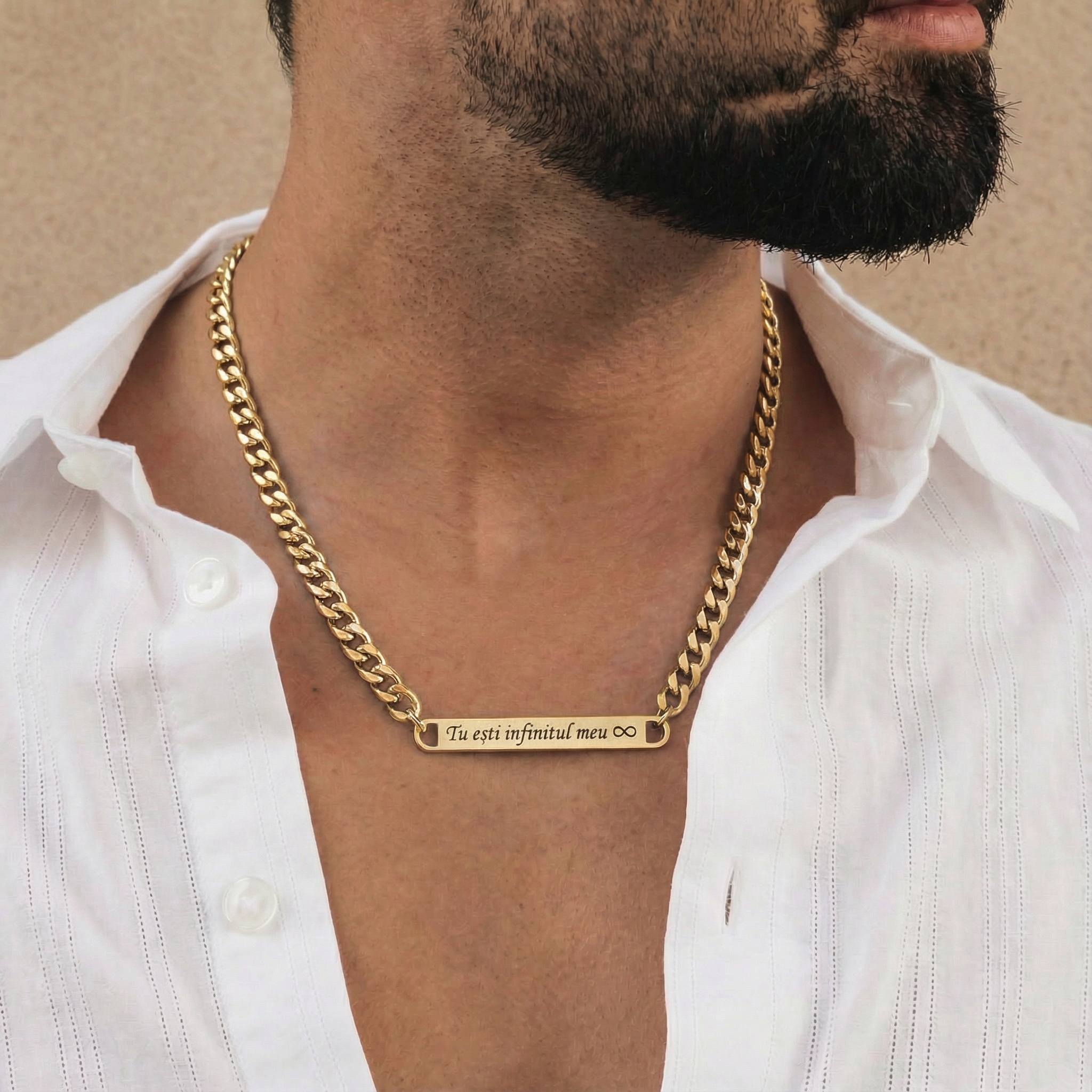 Microfon cu etichetă Colier - Auriu