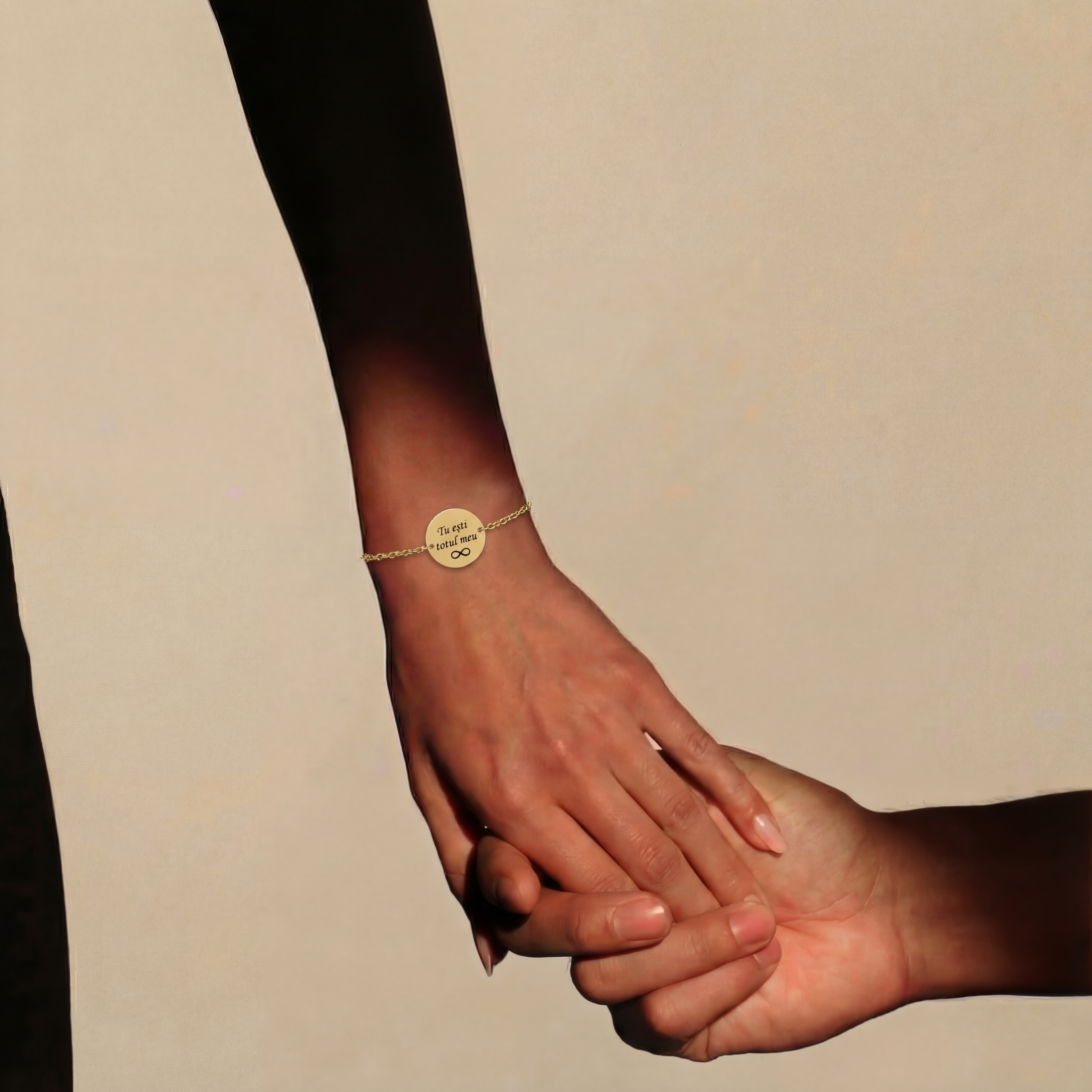 Brățară cerc pe lanț - Auriu