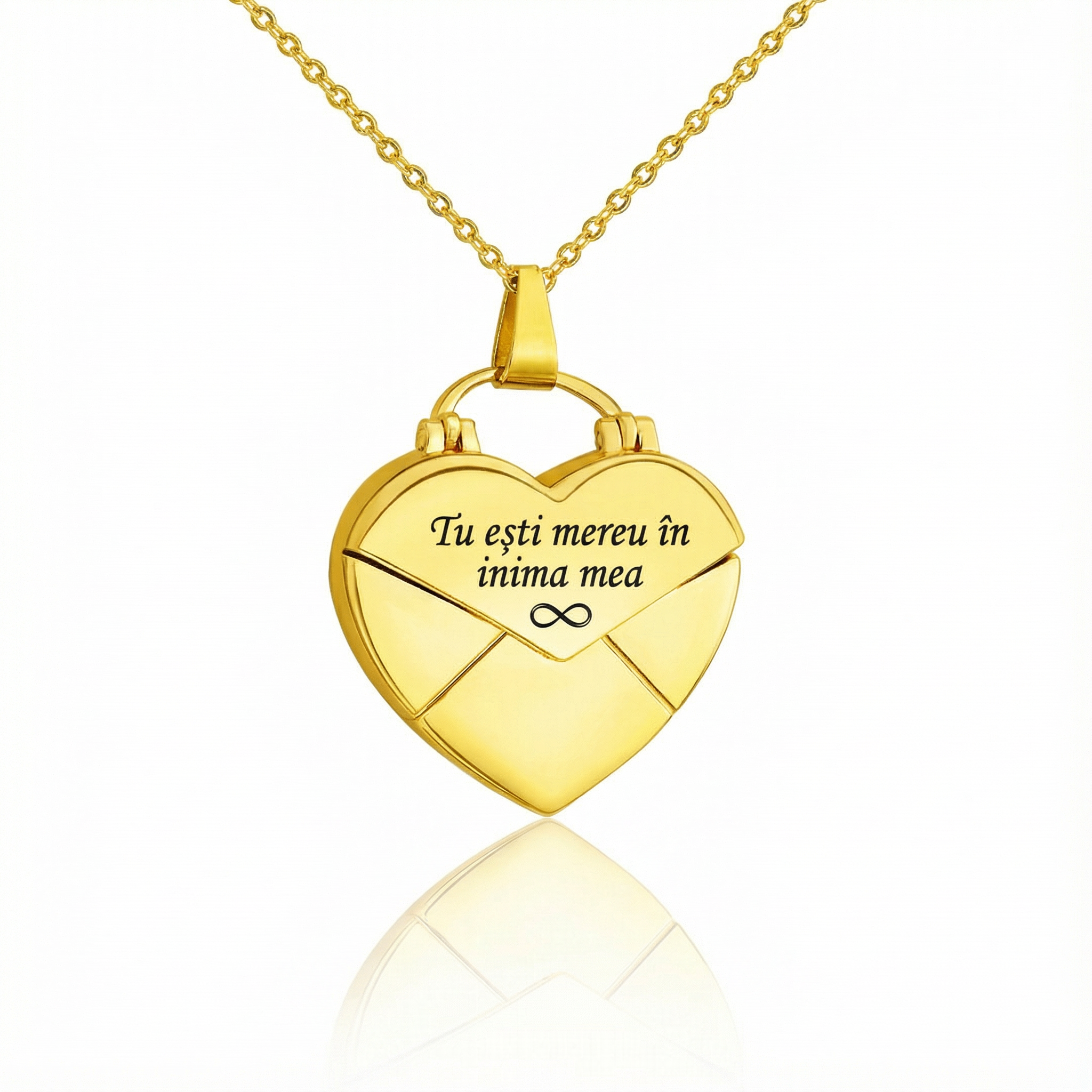 Colier inima cu mesaj