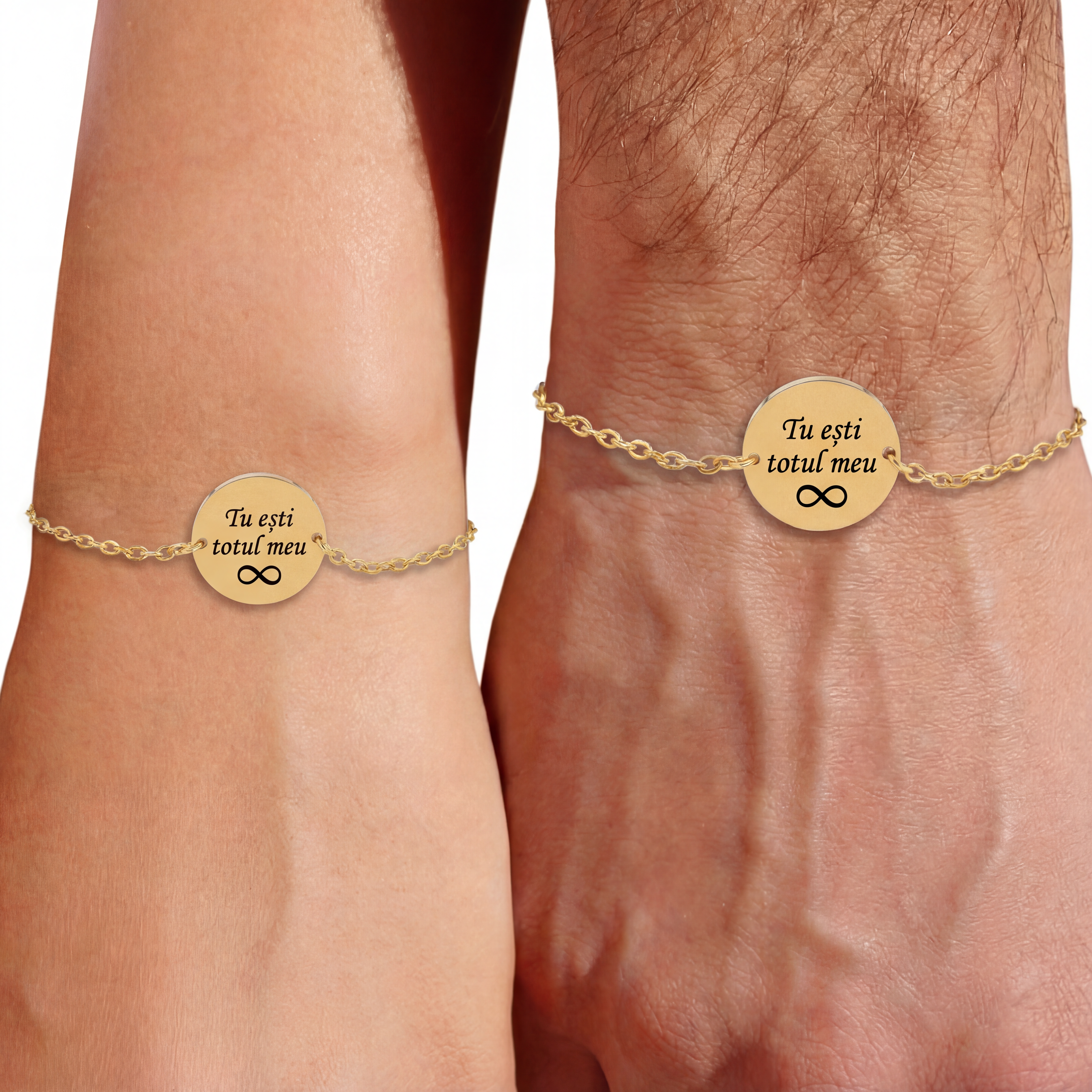 Brățară cerc pe lanț - Auriu