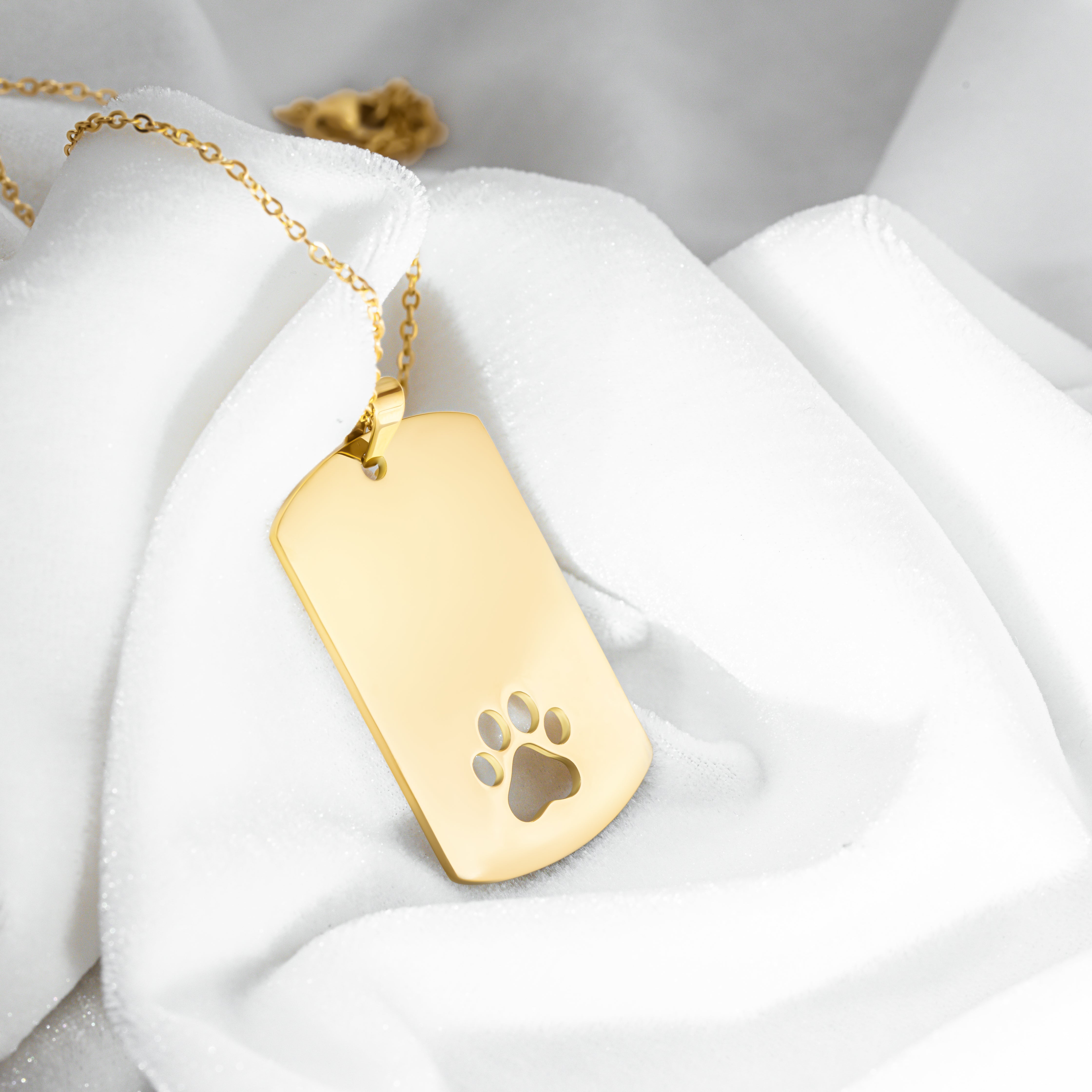 Etichetă colier mare cu labută