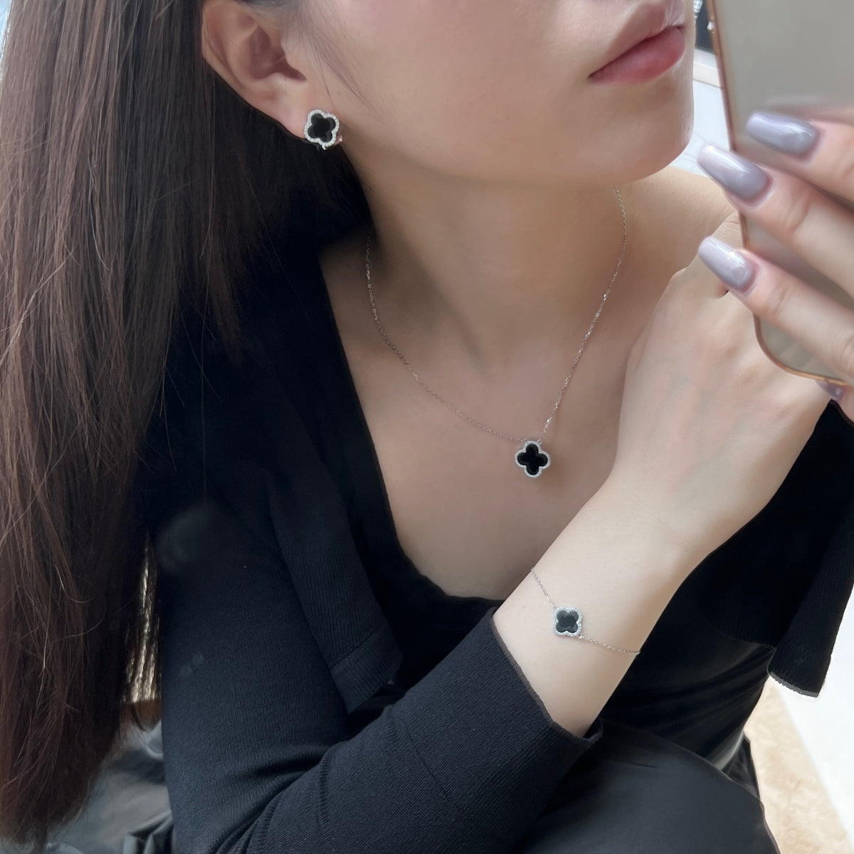 SET - VEVELU BLACK - CZ