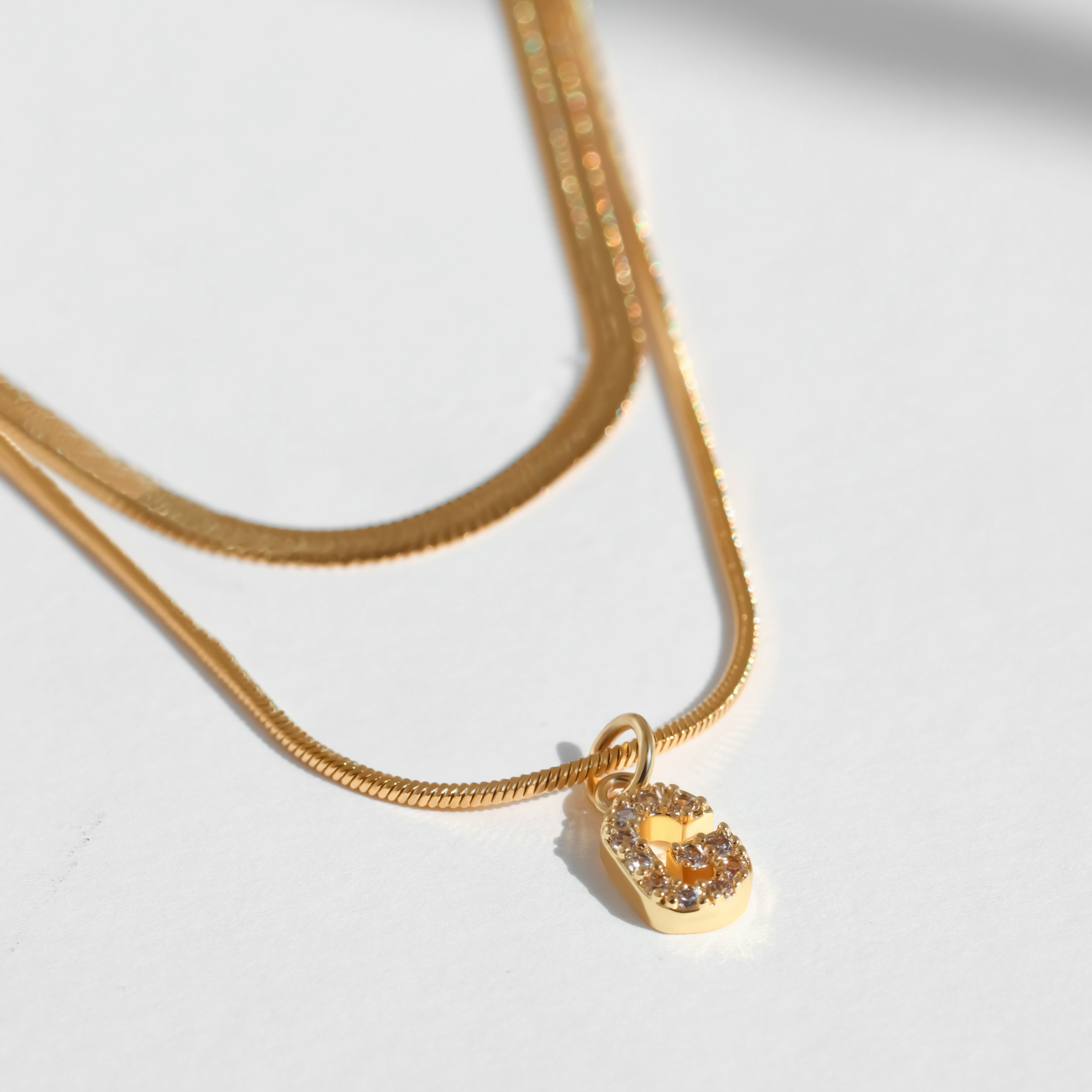 Colier dublu cu initiala