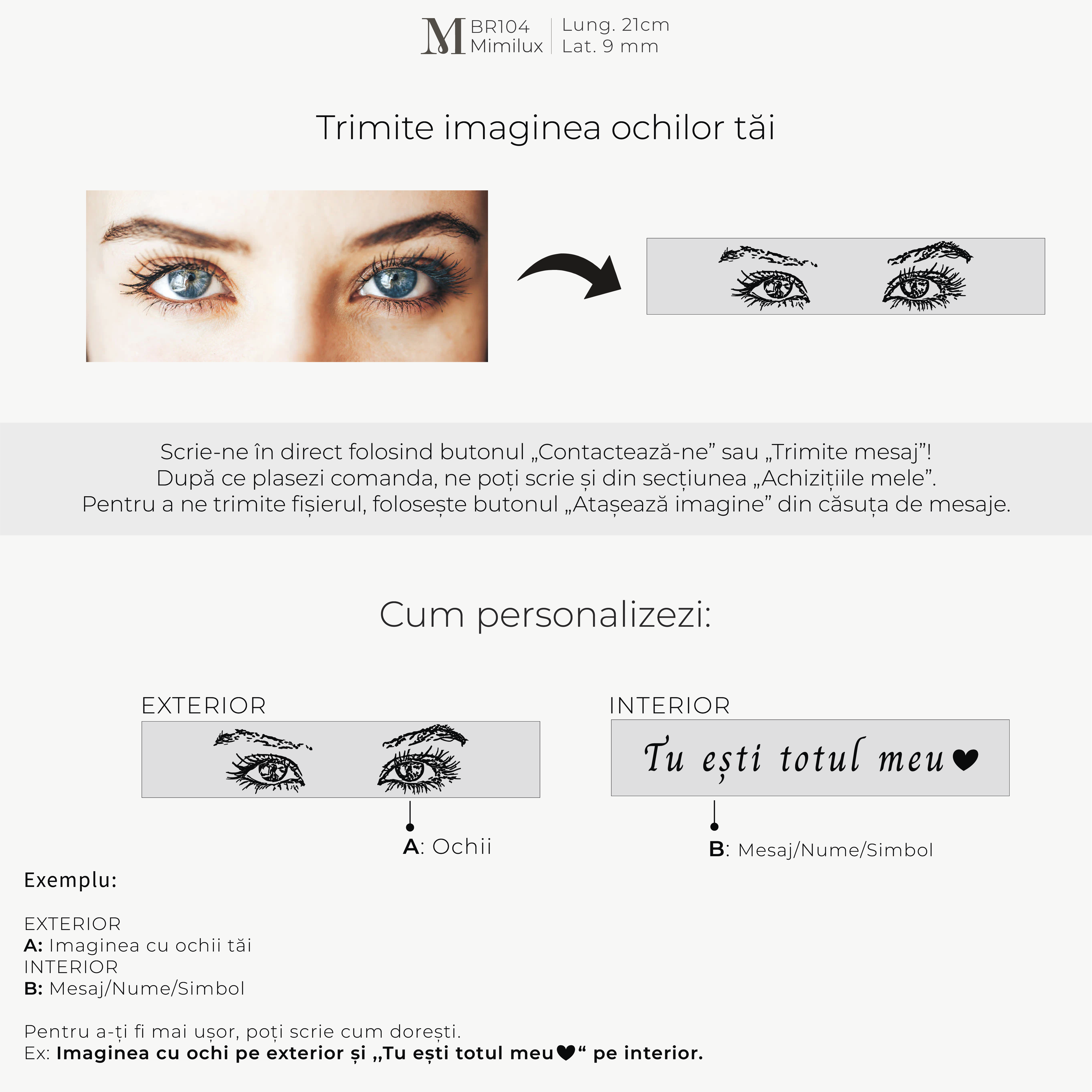 Brățară bară masivă - Cu Ochi