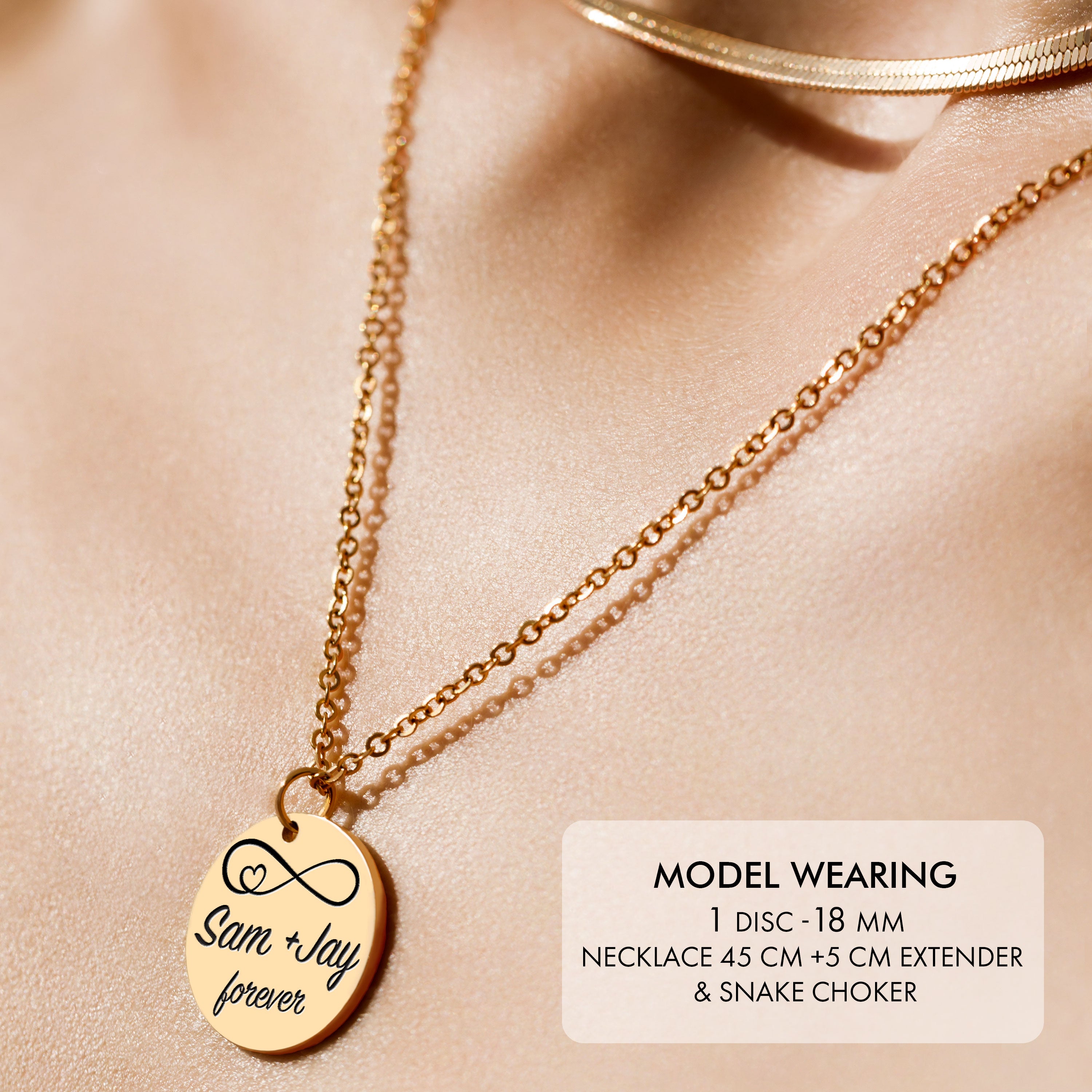 Custom Disk Couple Necklace