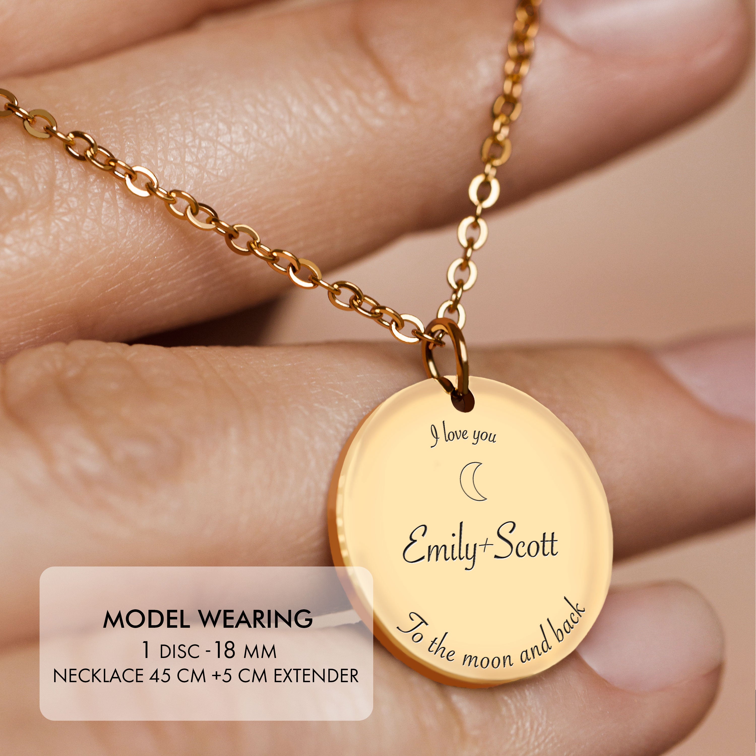 Custom Disk Couple Necklace