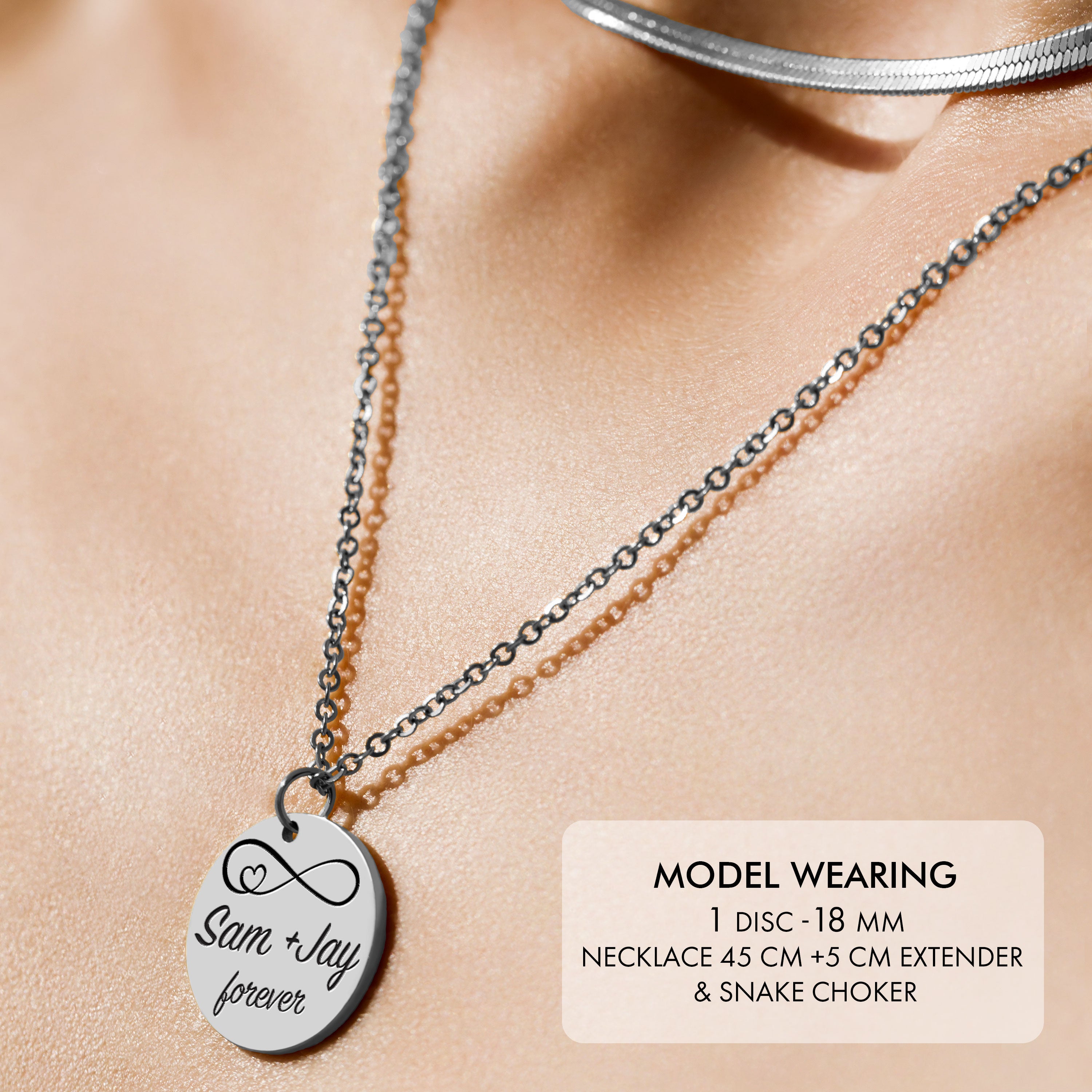 Custom Disk Couple Necklace